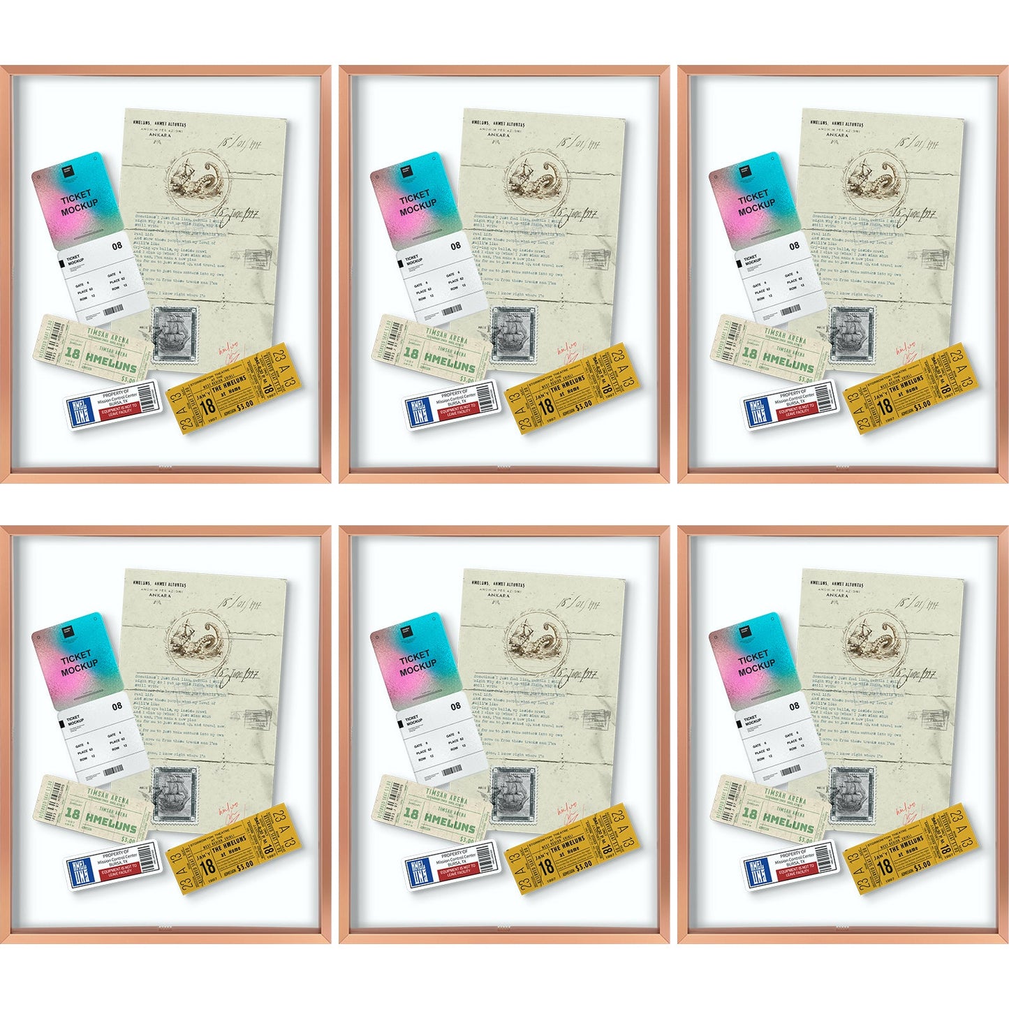 Frametory,11x14 Floating Frame For Any Size Photo up to 11 by 14 (6 Pack)