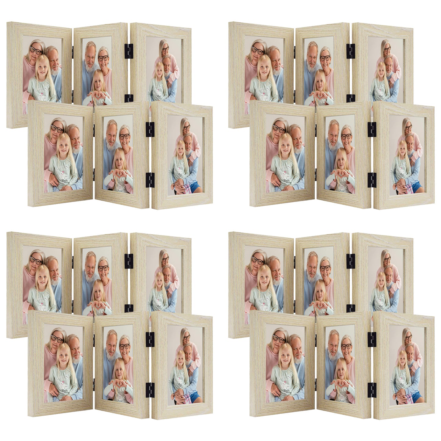 Frametory,4x6 Three Picture Frame for Three 4x6 Pictures (8 Pack)