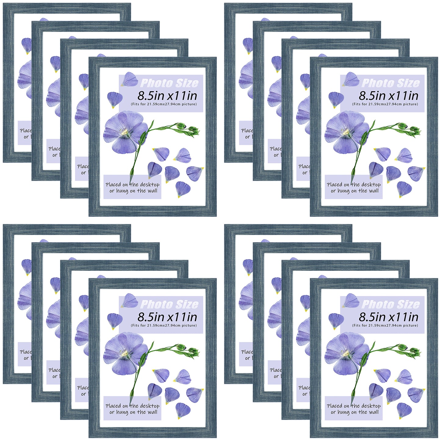Frametory, 8.5x11 Picture Frame with Real Glass (16 Pack)