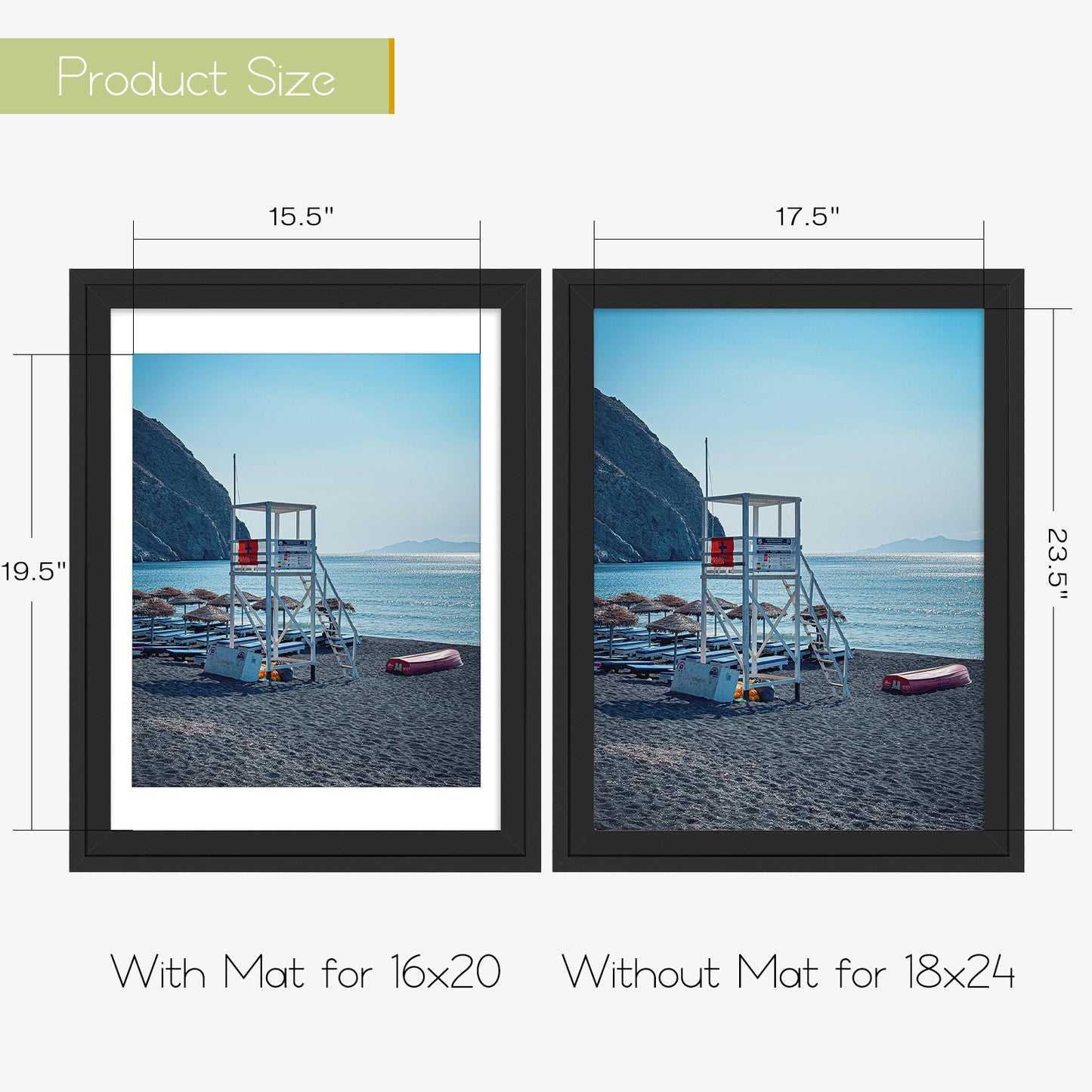 Frametory, 18x24 Wood Picture Frame for 16x20 Photo (4 Pack)