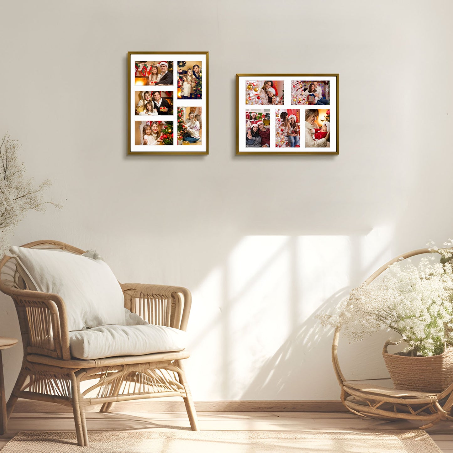Clearance 11x14 Aluminum Collage Photo Frame for Five 4x6 Photos Rose Gold (6 Pack)