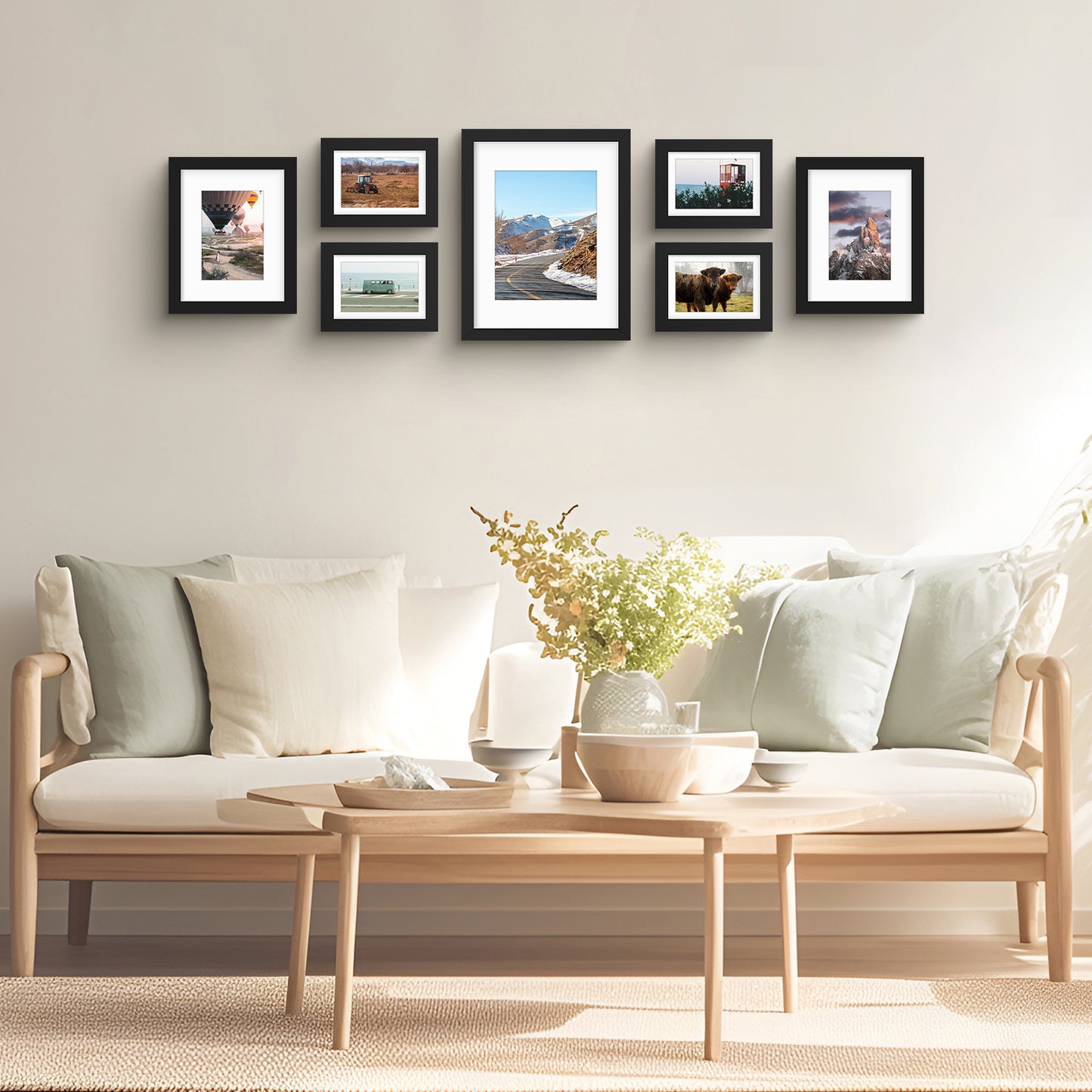 Frametory, Gallery Wall Frame Multiple Sizes 11x14, 8x10, 5x7 Picture Frame with White Color Mat for Prints, with Real Glass (28 Pack)