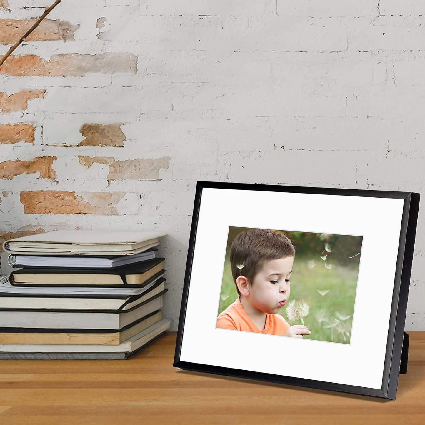 8x10 Metal Picture Frame for 5x7 Photo with White Mat and Real Glass(12 Pack)