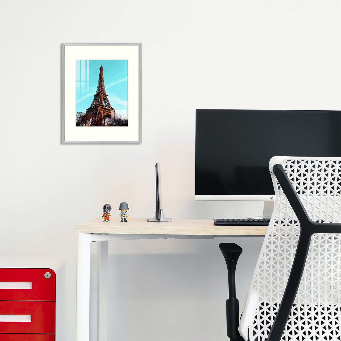 Frametory, 11x14 Silver Aluminum Frame with Ivory Mat for 8x10 Pictures/Photos - Wall Mounting, Real Glass, Swivel Back Tabs, Sawtooth Hanger, Portrait/Landscape Display Metal Collection (6 Pack)