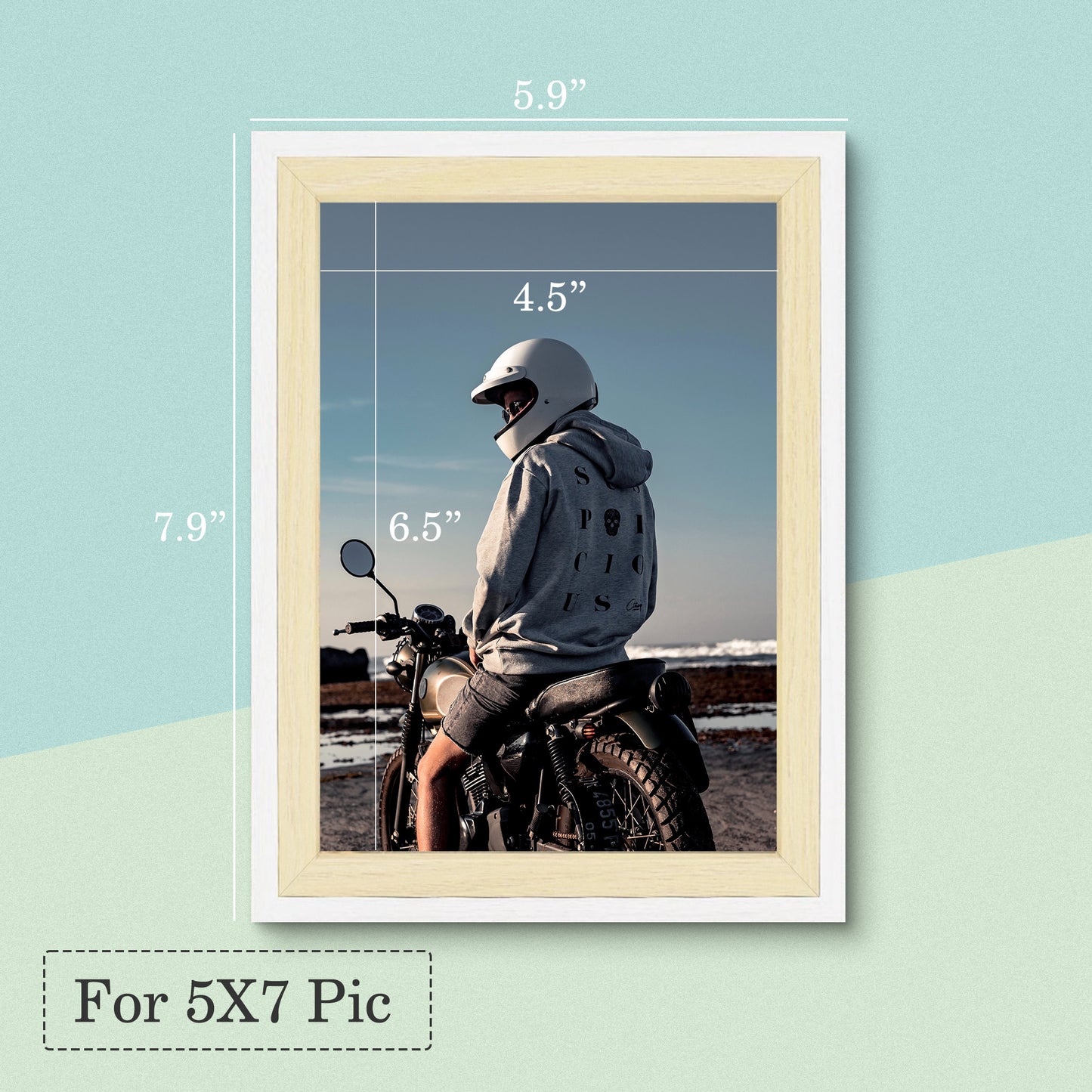 BOGO 5x7 White/Beige Picture Frame with Real Glass(12 Pack)