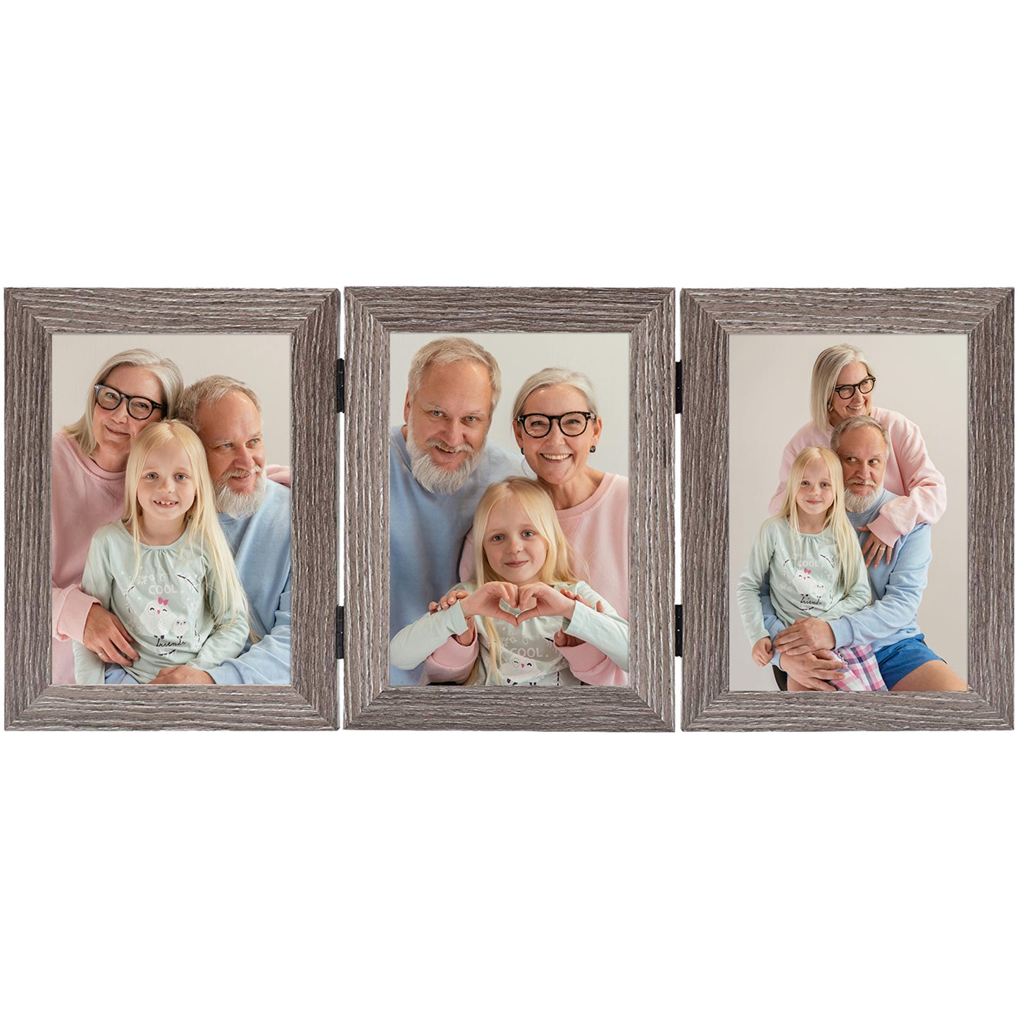 Clearance Three Picture Frame Displays Three 5x7 Photos (8 Pack)