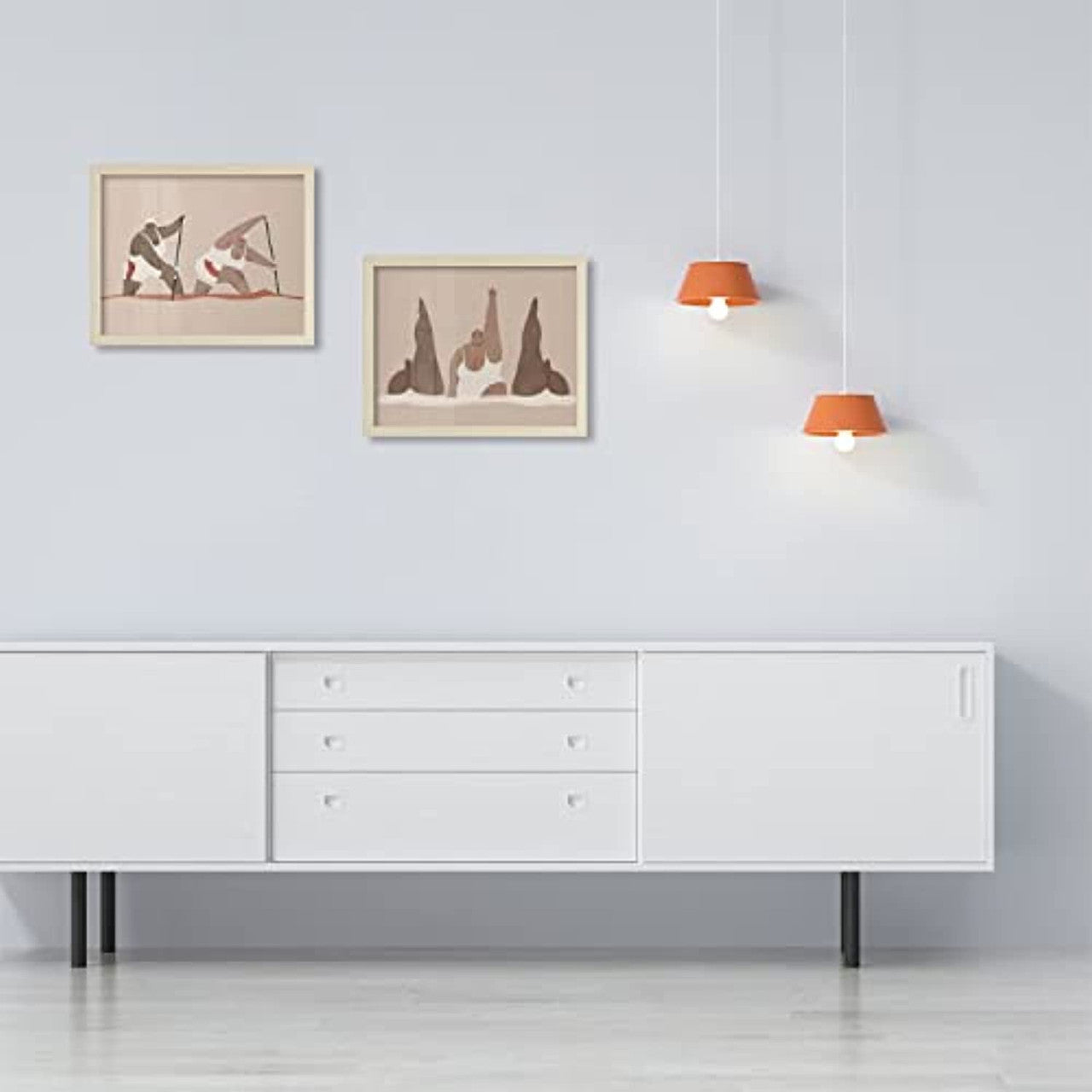 Frametory, 11x14 Frame for 8x10 Photo Smooth Wood Grain Finish Frame with Ivory Mat for Photo - Includes Sawtooth Hangers and Real Glass - Landscape/Portrait, Wall Display (8 Pack)