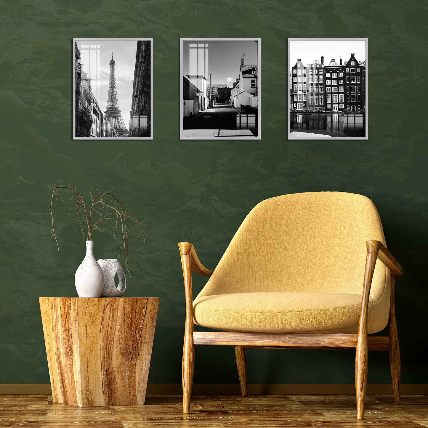 Frametory, 11x14 Silver Aluminum Frame with Ivory Mat for 8x10 Pictures/Photos - Wall Mounting, Real Glass, Swivel Back Tabs, Sawtooth Hanger, Portrait/Landscape Display Metal Collection (6 Pack)