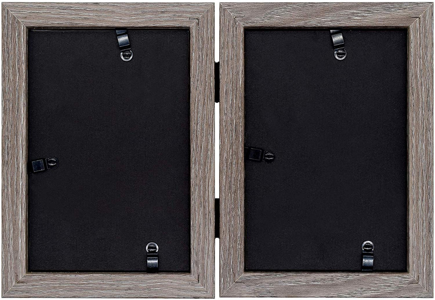 Frametory 4x6 Double Picture Frames Displays Two Pictures, Side by Side Desk Frame Folding Frame Collage Stands Vertically, Real Glass Front (10 Pack)