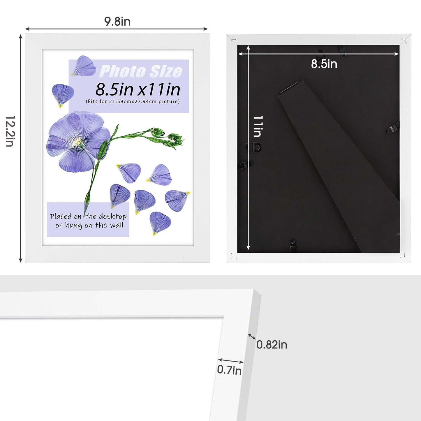 Clearance 8.5x11 White Diploma Frame for 8.5x11 Diploma or Photo