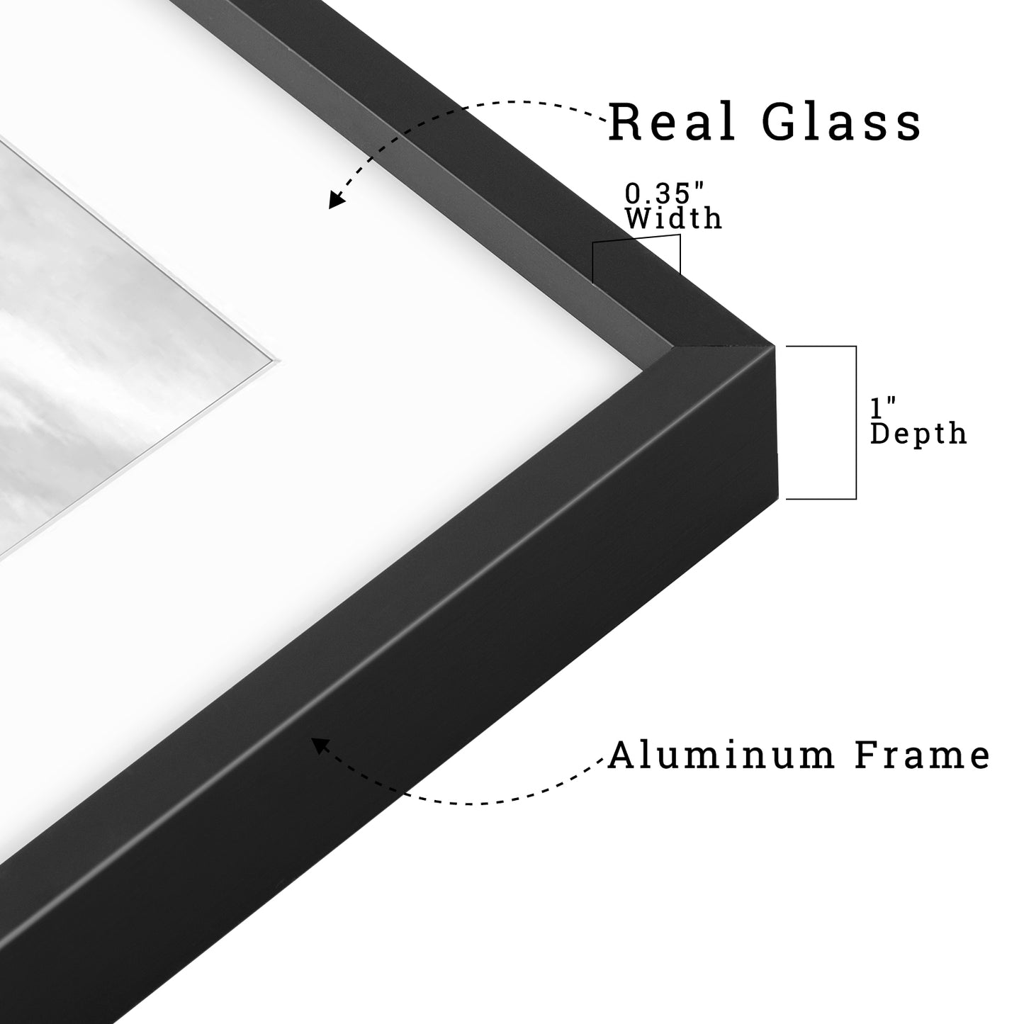 11x14 Aluminum Picture Frame for 8x10 Photo with White Mat (6 Pack)