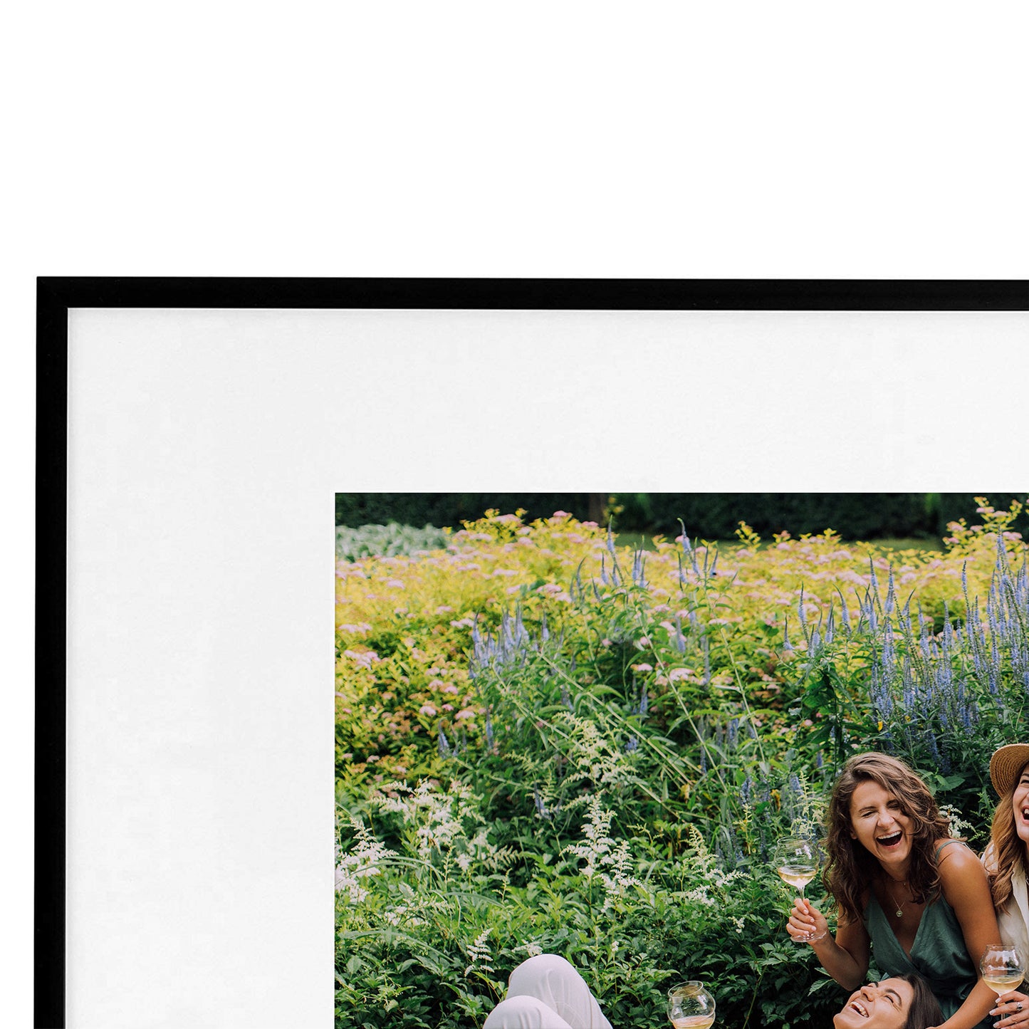 Frametory, 16x20 Aluminum Frame for 11x14 Picture with White Mat and Real Glass