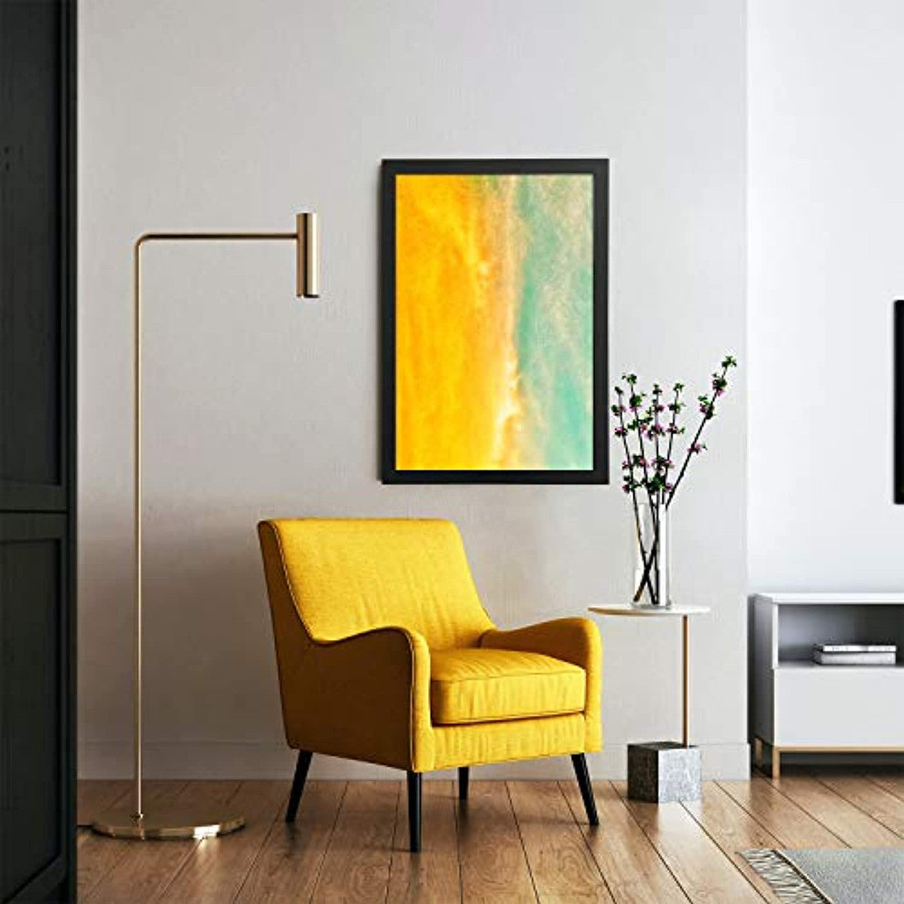 Frametory, 24x36 Poster Frame for Prints & Photos with Acrylics Glass Black (4 Pack)