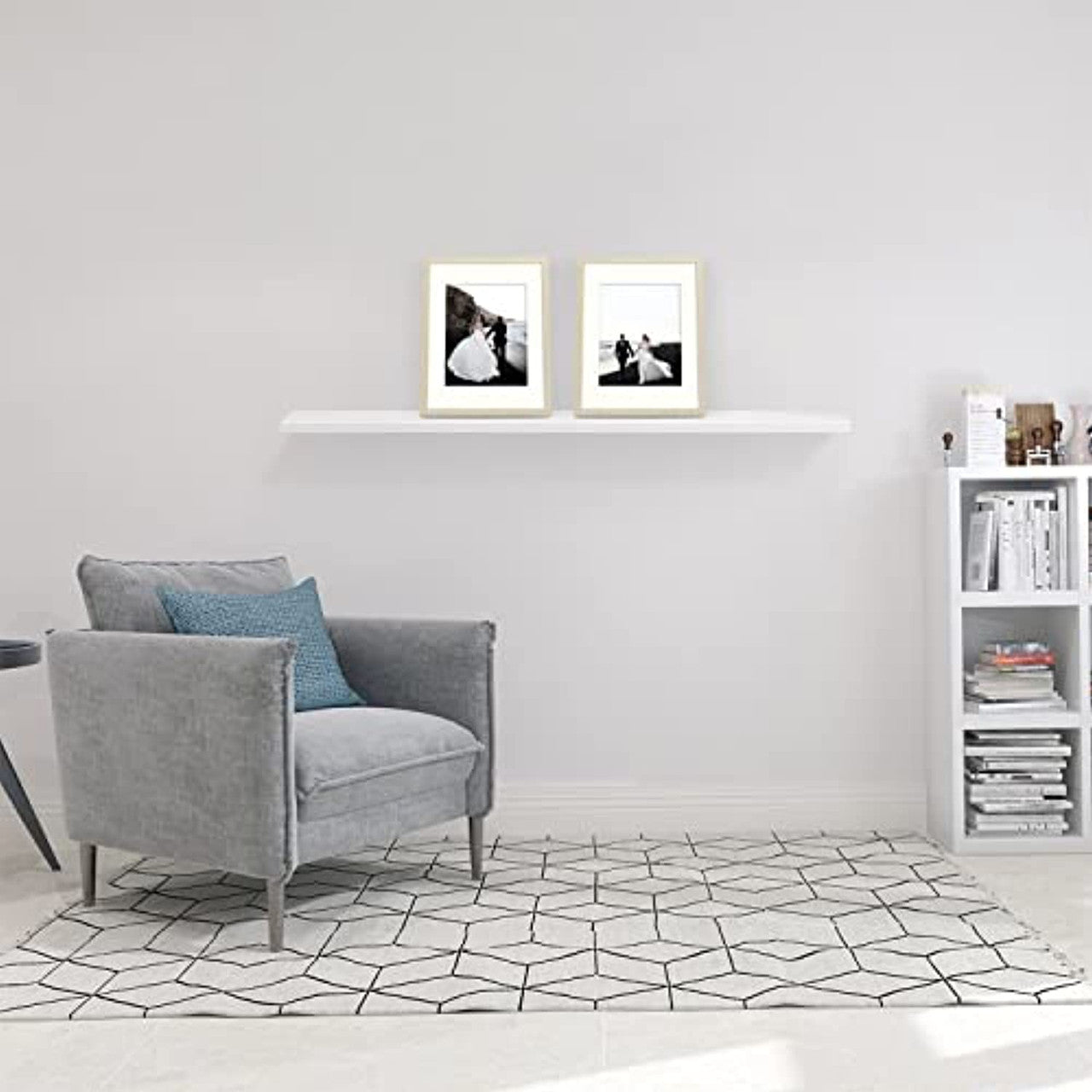 Frametory, 11x14 Frame for 8x10 Photo Smooth Wood Grain Finish Frame with Ivory Mat for Photo - Includes Sawtooth Hangers and Real Glass - Landscape/Portrait, Wall Display (8 Pack)