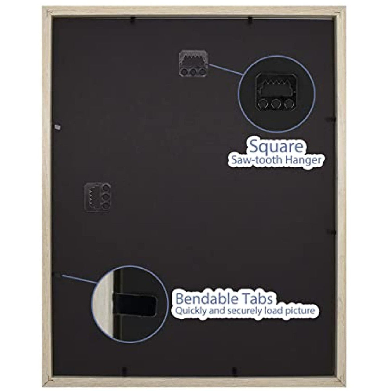 Frametory, 11x14 Frame for 8x10 Photo Smooth Wood Grain Finish Frame with Ivory Mat for Photo - Includes Sawtooth Hangers and Real Glass - Landscape/Portrait, Wall Display (8 Pack)