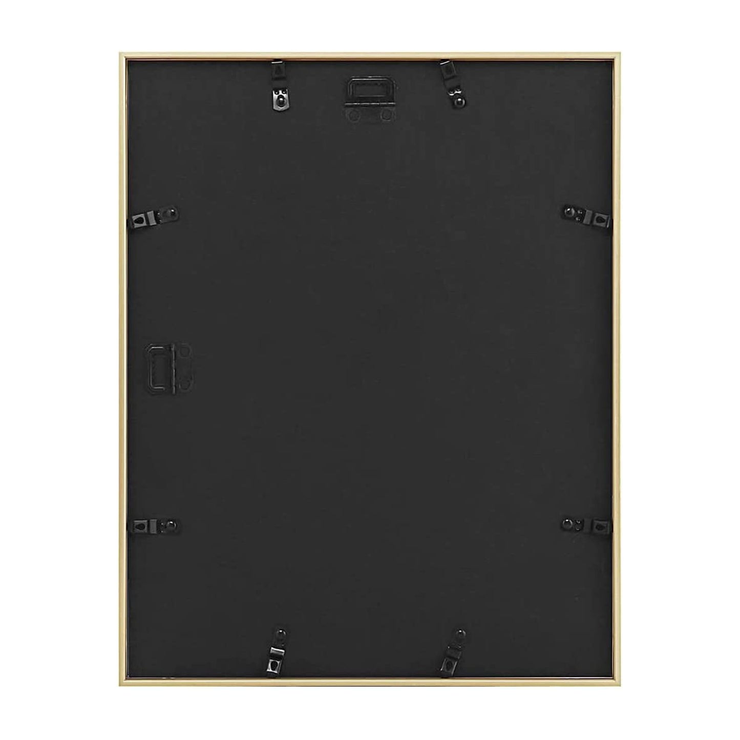 Frametory, 11x14 Gold Aluminum Frame - White Mat for Five 4x6 Pictures - Wall Display - Sawtooth Hangers, Swivel Tabs - Portrait/Landscape Display - Great for Collages, Trips, People (6 Pack)