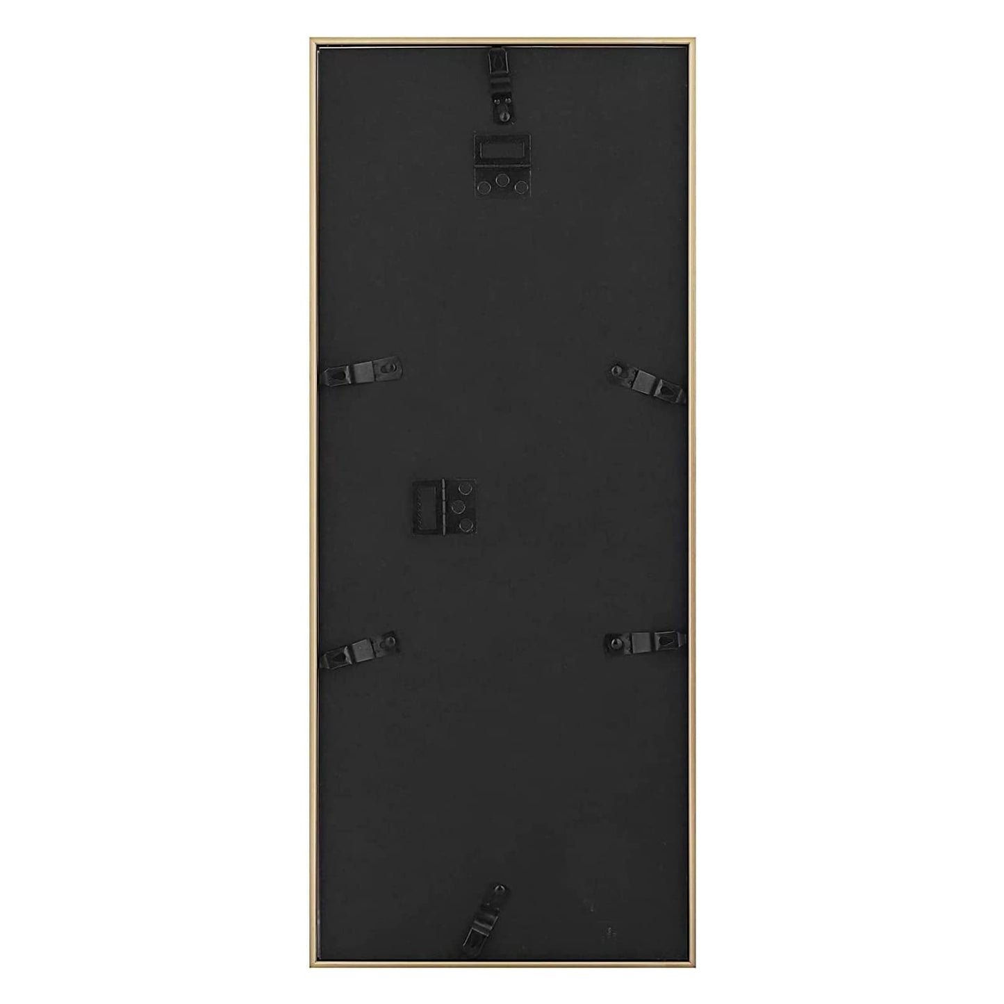 Frametory, 8x20 Collage Picture Frame with White Mat for Four 4x6 Pictures Gold (6 Pack)