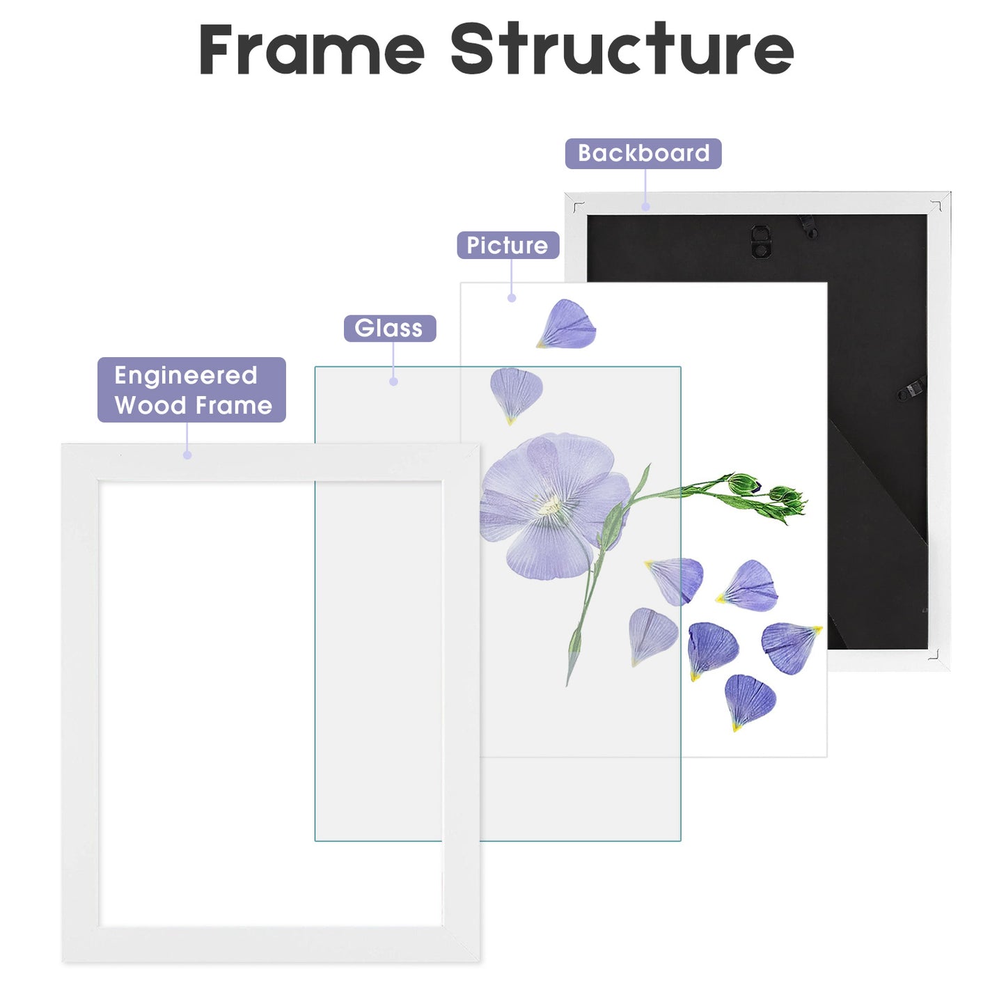 Clearance 8.5x11 White Diploma Frame for 8.5x11 Diploma or Photo