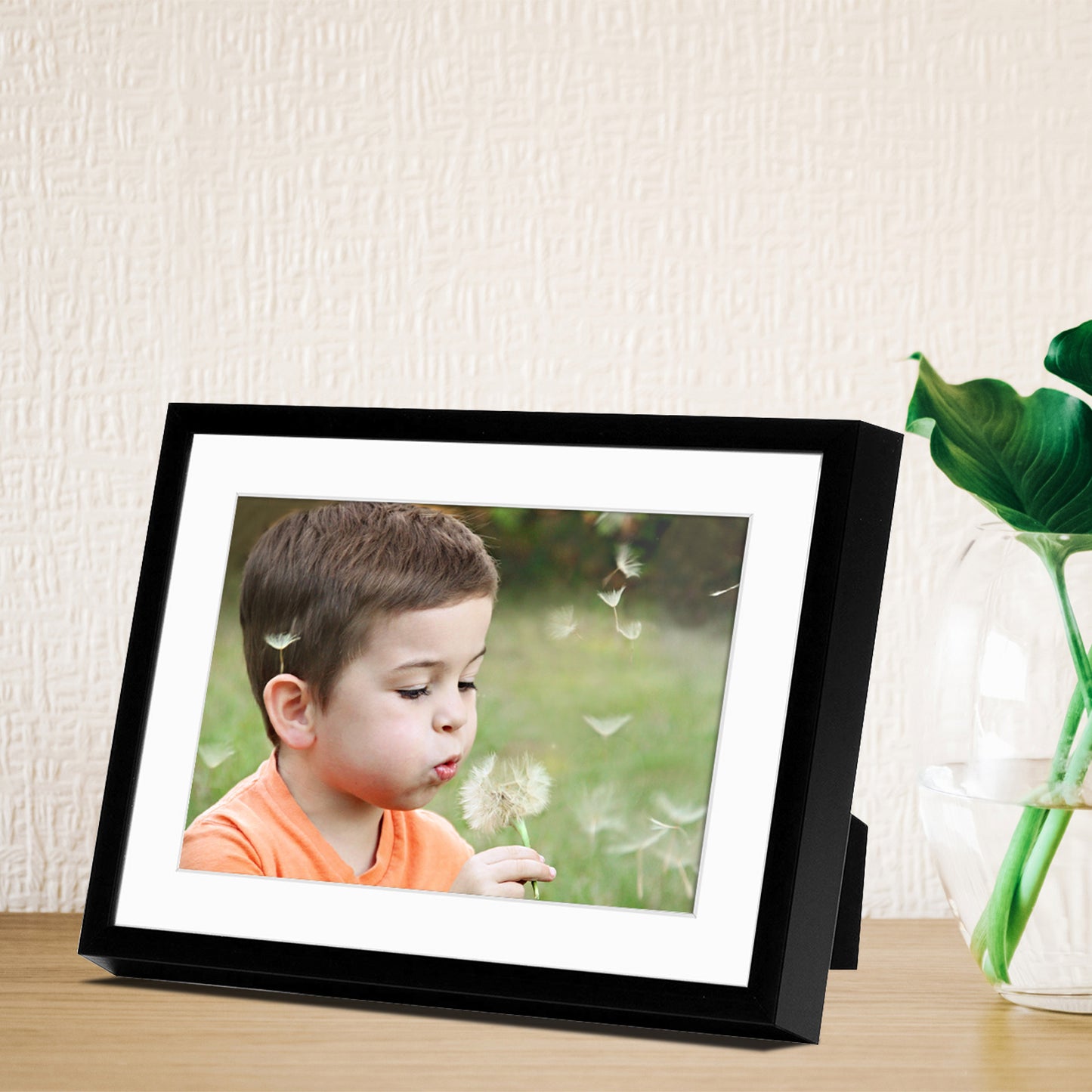 Black Aluminum Picture Frame with White Mat for 4x6 Photos - Easel Stand, Sawtooth Hangers - Great for Events, Offices, Homes (24 Pack)