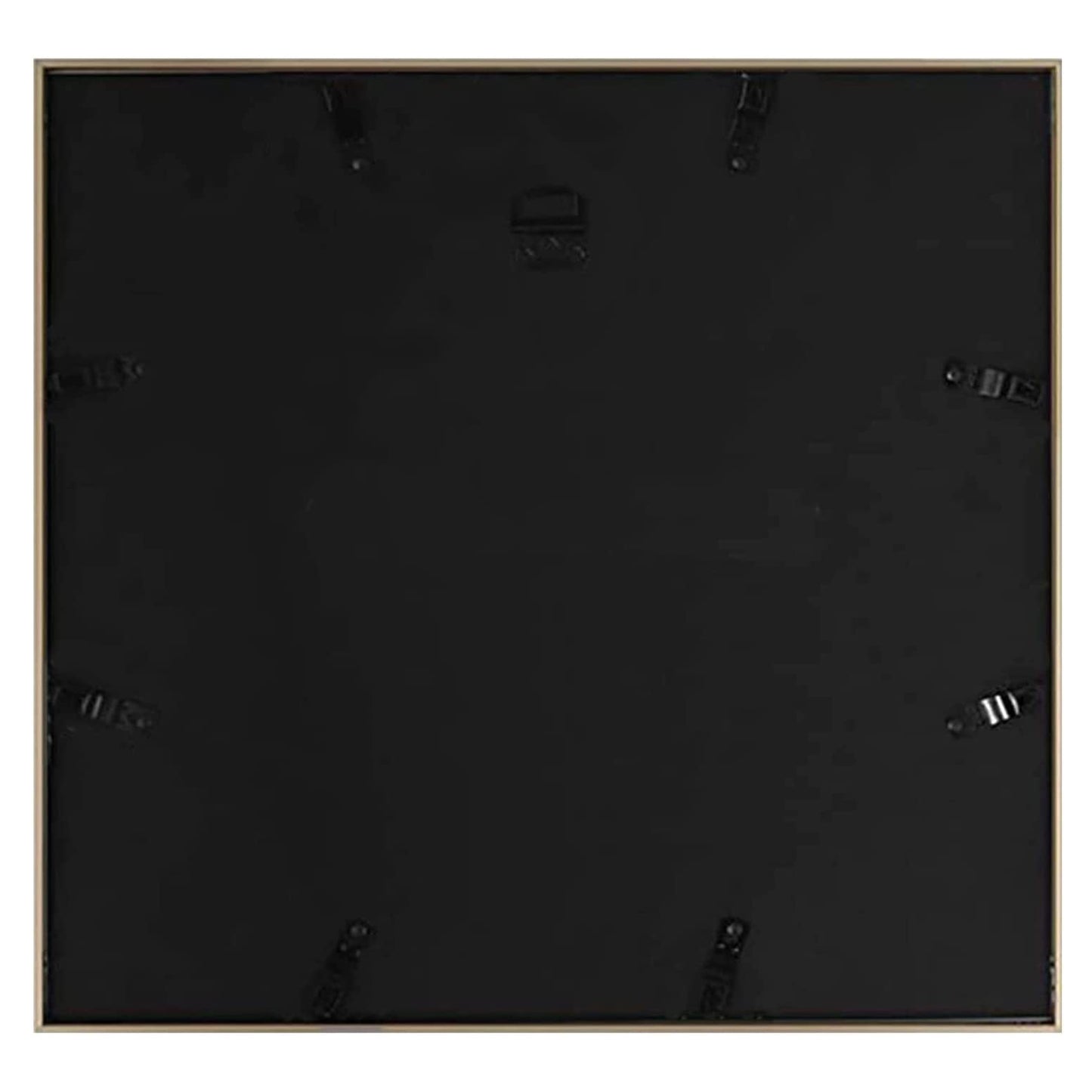 Frametory, 16x16 Gold Aluminum Picture Frame - Nine Openings Picture Frame - Matted for 4x4 Instagram Photos - Square Collage Photograph Frame - Wall Display (6 Pack)