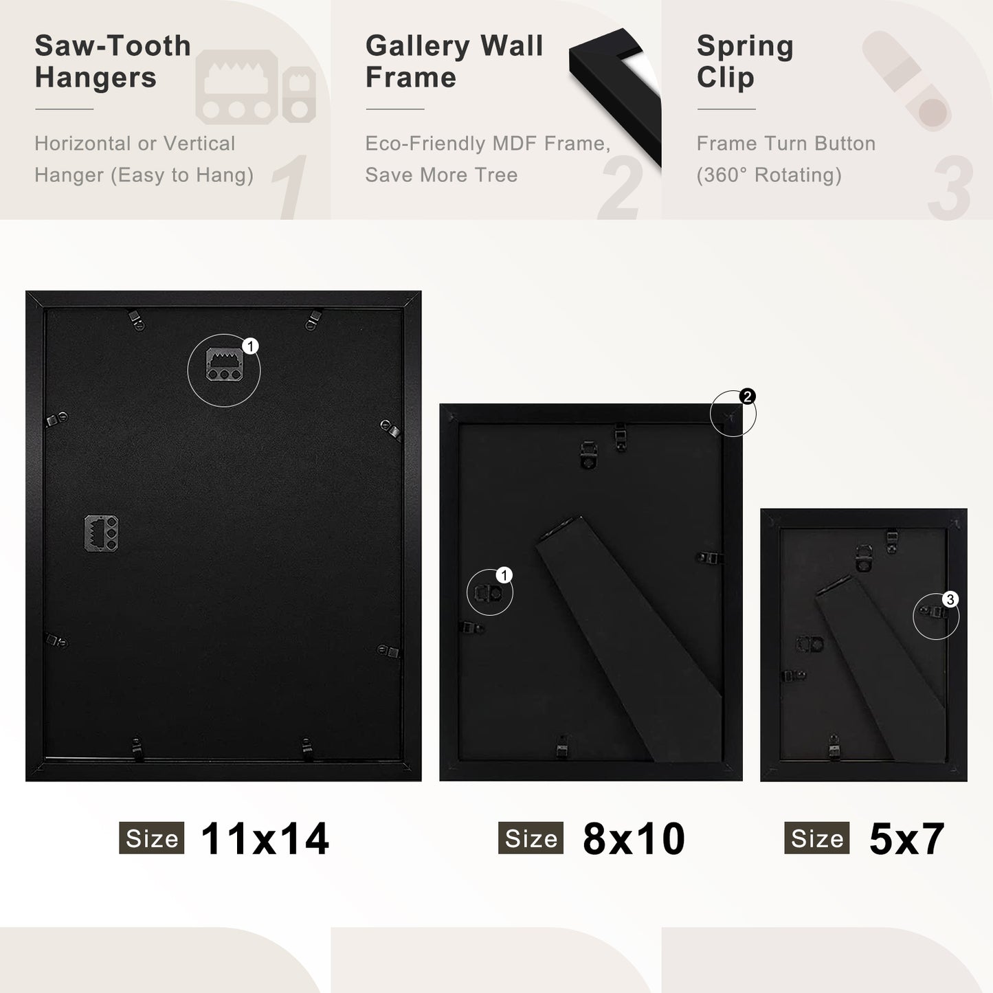 Frametory, Gallery Wall Frame Multiple Sizes 11x14, 8x10, 5x7 Picture Frame with White Color Mat for Prints, with Real Glass (28 Pack)