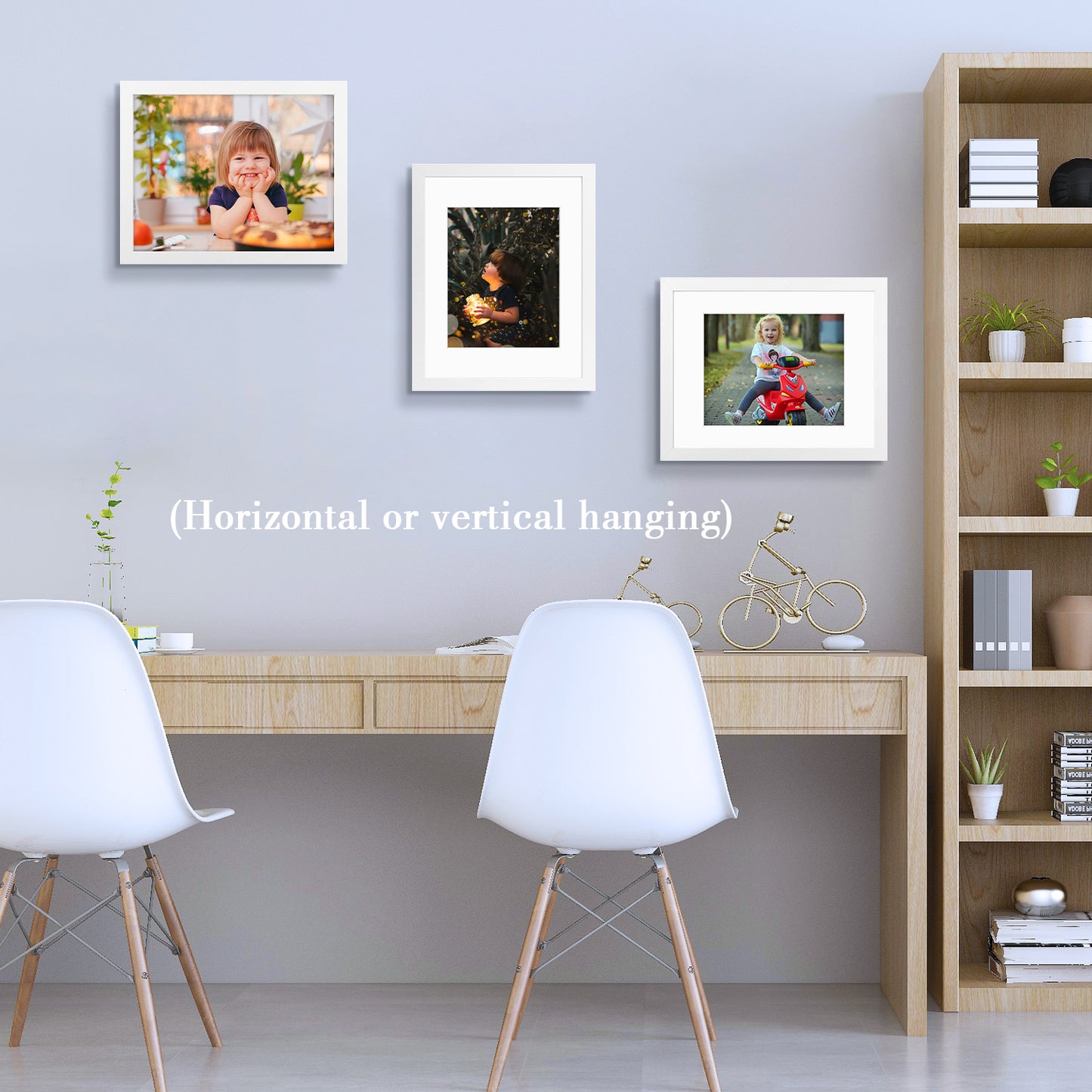 Frametory, 11x14 White MDF Picture Frame for 8x10 Photo with White Mat