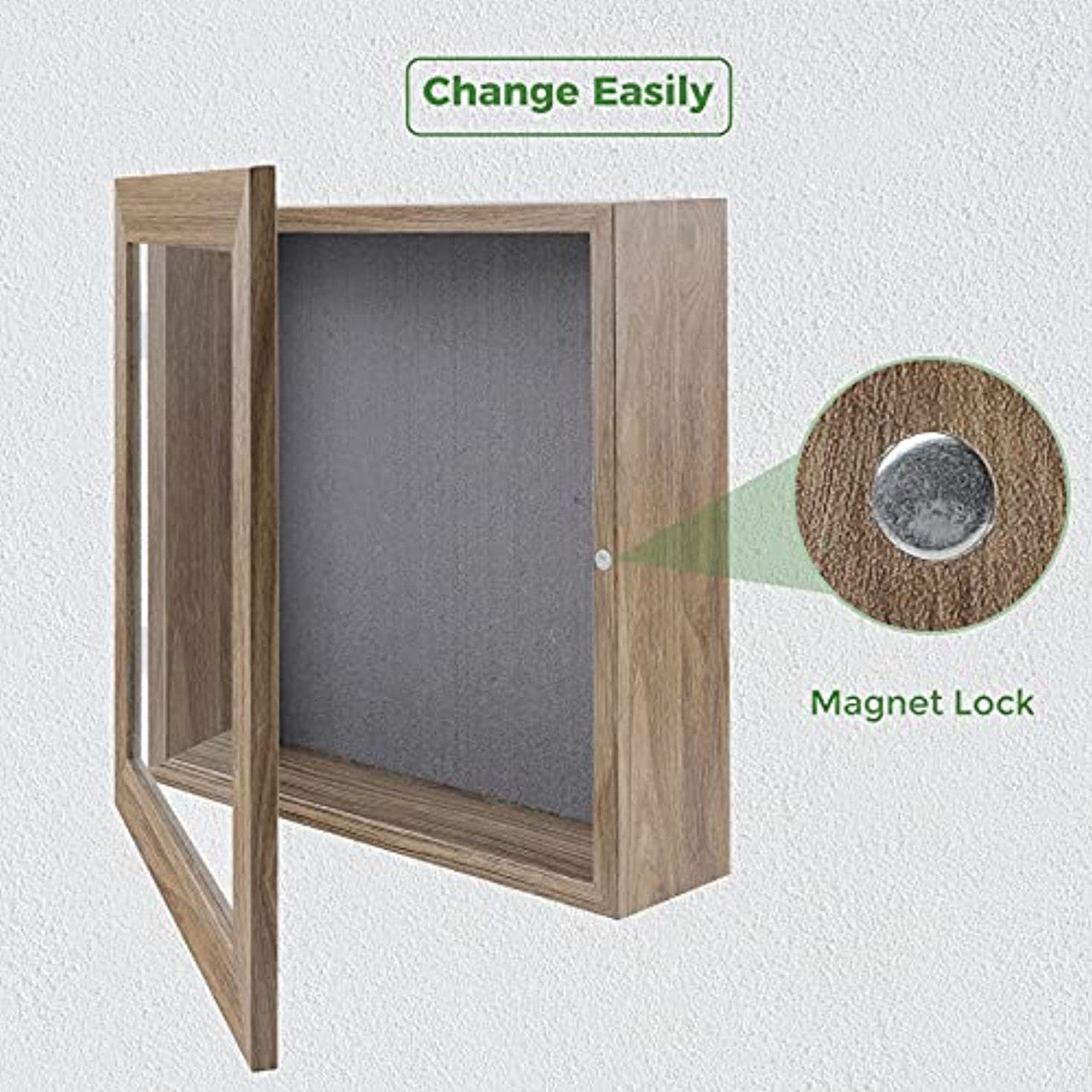 Frametory, 11x11 Shadow Box Frame - Front Opening - 2 inch Depth Display Box for Wall and Tabletop Display- Memory Box, 6 Pins Included (4 Pack)