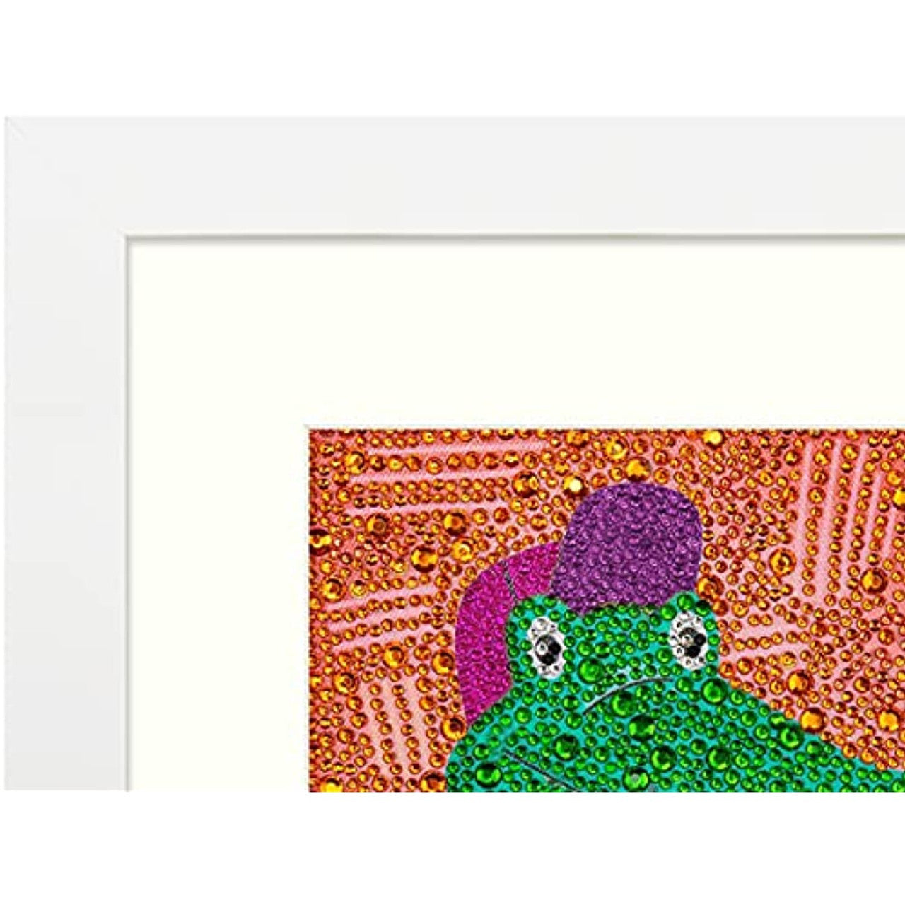 Frametory 12x12 White Picture Frame, Display Pictures 8x8 with Ivory Mat, Square Wall Frame for Print and Diamond Painting - Wide Molding-Plexiglass (9 Pack)