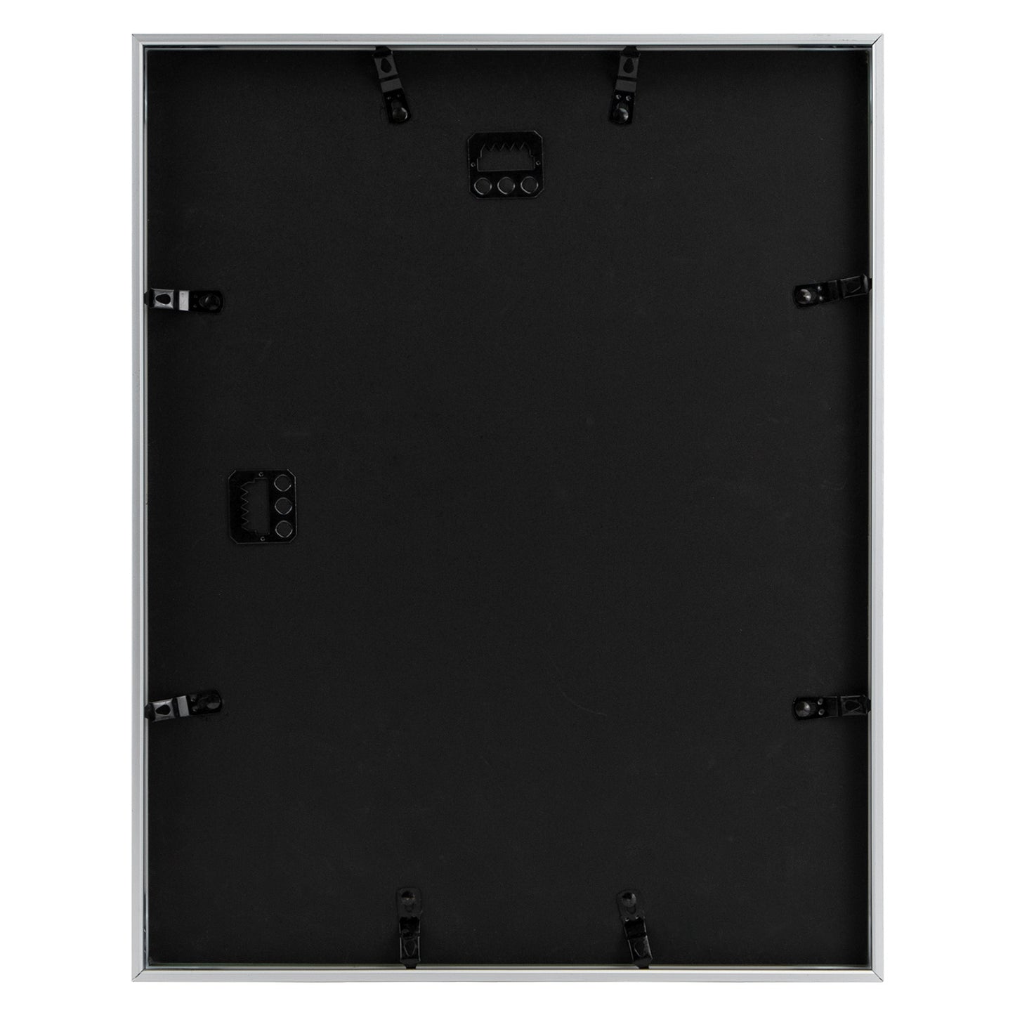 Frametory, 11x14 Silver Aluminum Frame with Ivory Mat for 8x10 Pictures/Photos - Wall Mounting, Real Glass, Swivel Back Tabs, Sawtooth Hanger, Portrait/Landscape Display Metal Collection (6 Pack)