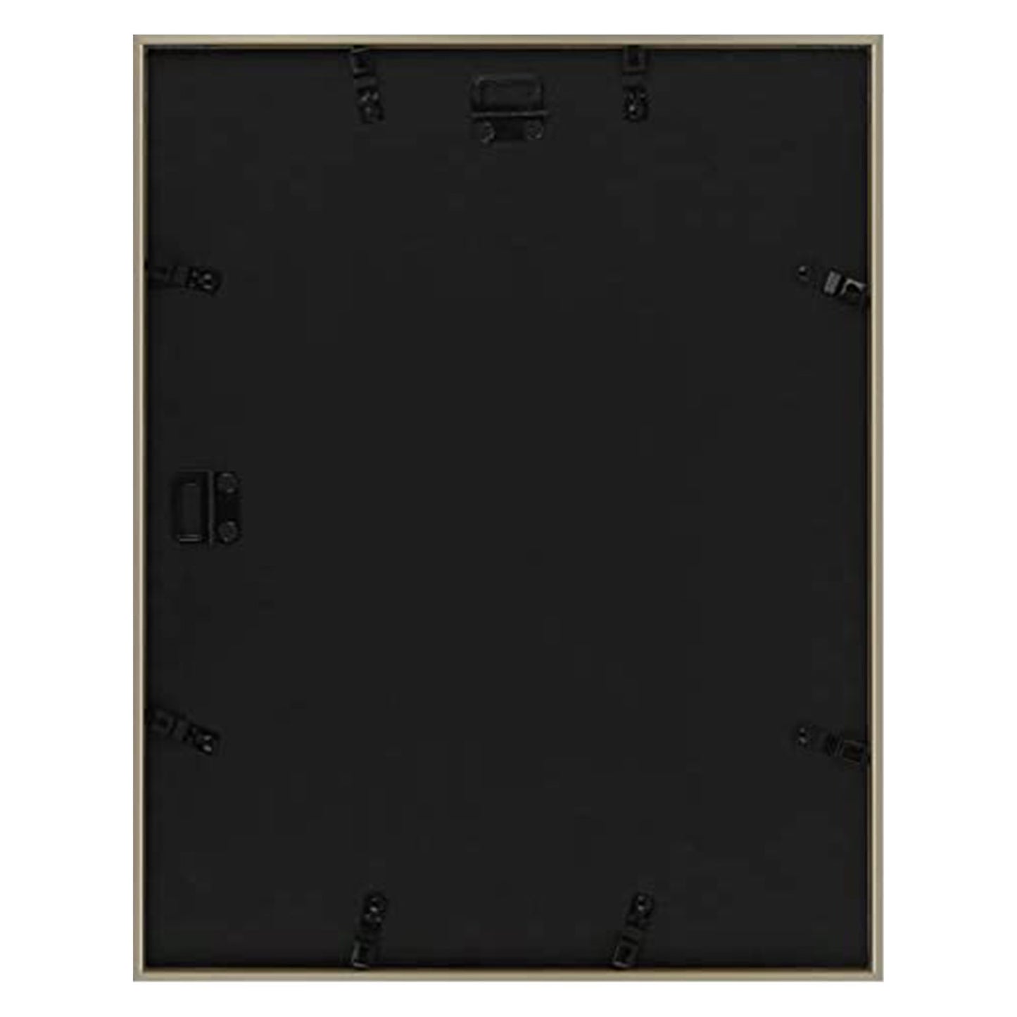 Frametory, 11x14 Gold Aluminum Frame with White Mat for 8x10 Pictures/Photos - Wall Mounting, Real Glass, Swivel Back Tabs, Sawtooth Hanger, Portrait/Landscape Display Metal Collection (6 Pack)