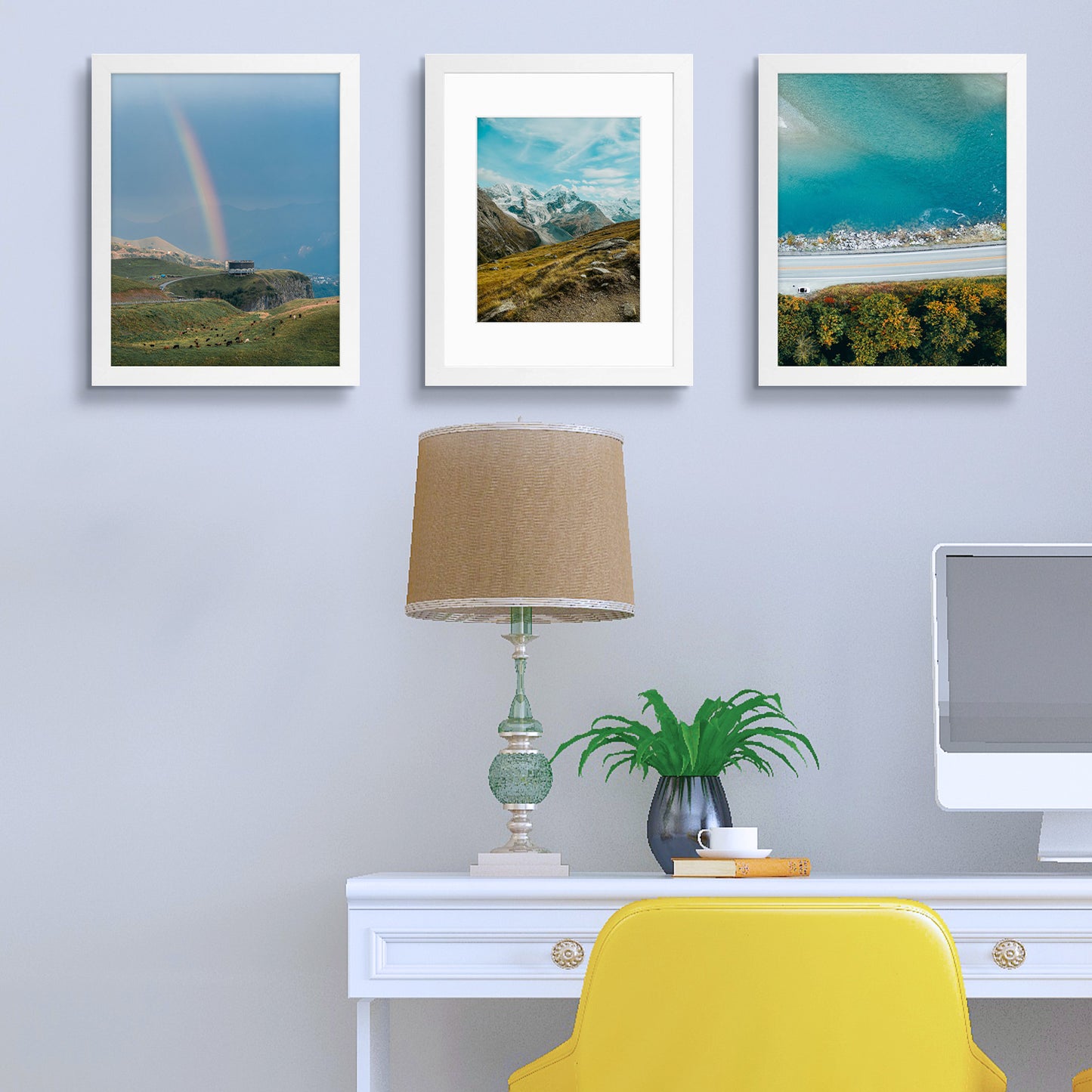 Frametory, 11x14 White MDF Picture Frame for 8x10 Photo with White Mat