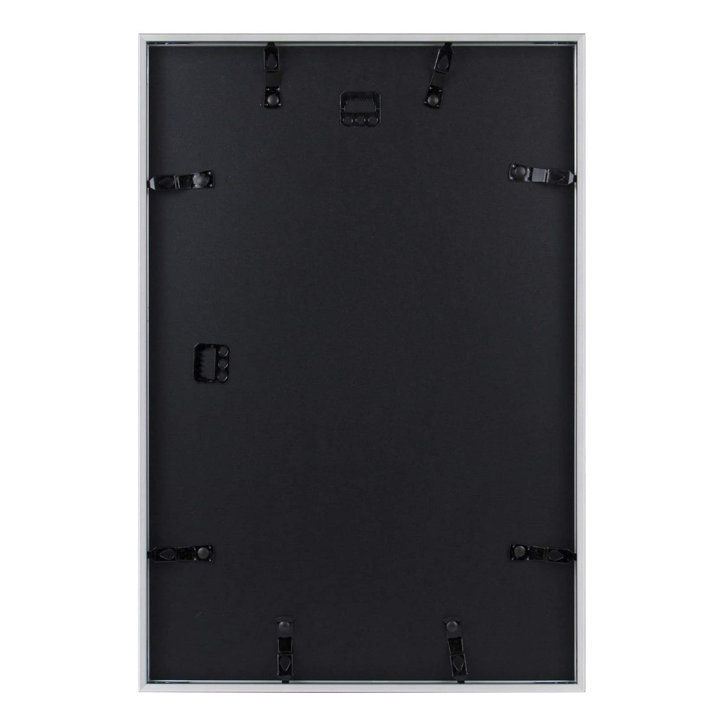 Frametory, 12x18 Silver Aluminum Picture Frame, Wall Display, Acrylic Glass Front Aluminum Great for Portraits, Family Photos, Engagements, and Weddings (10 Pack)