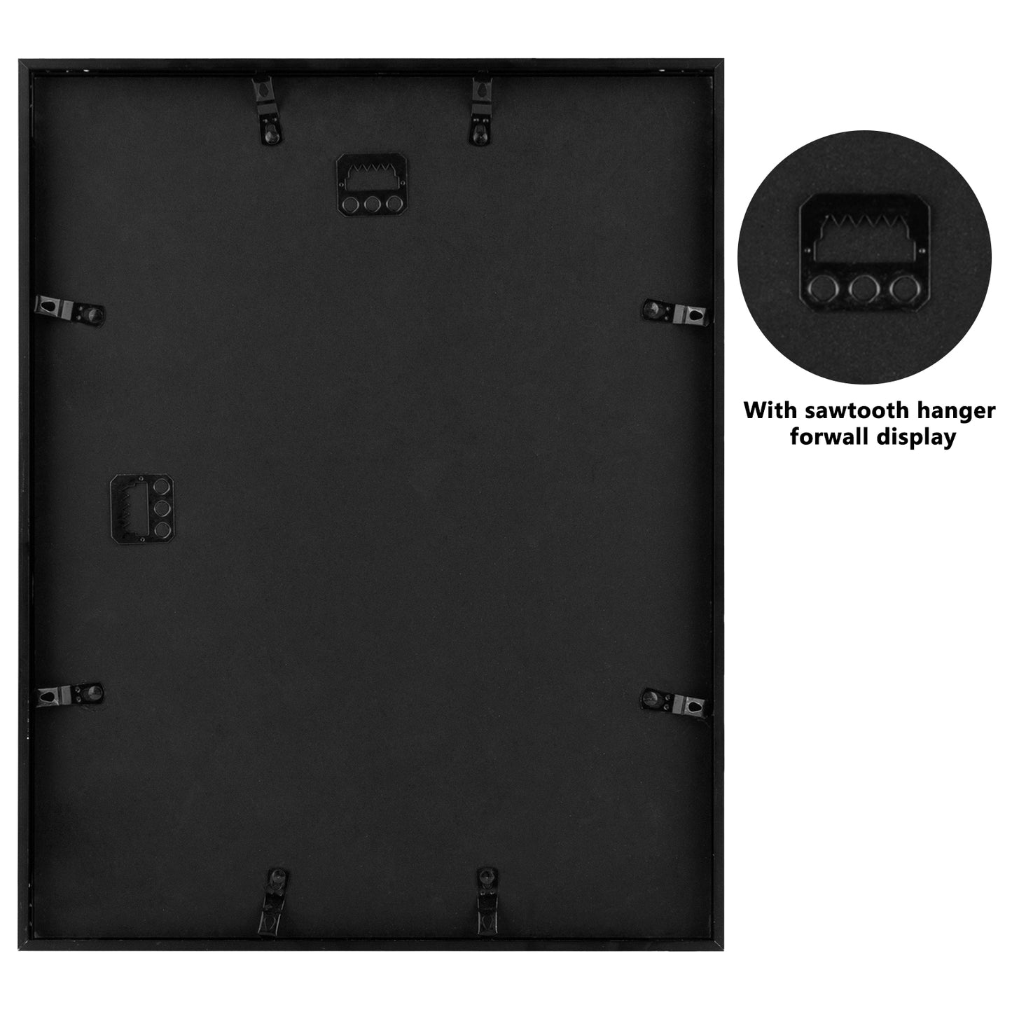 11x14 Aluminum Picture Frame for 8x10 Photo with White Mat (6 Pack)