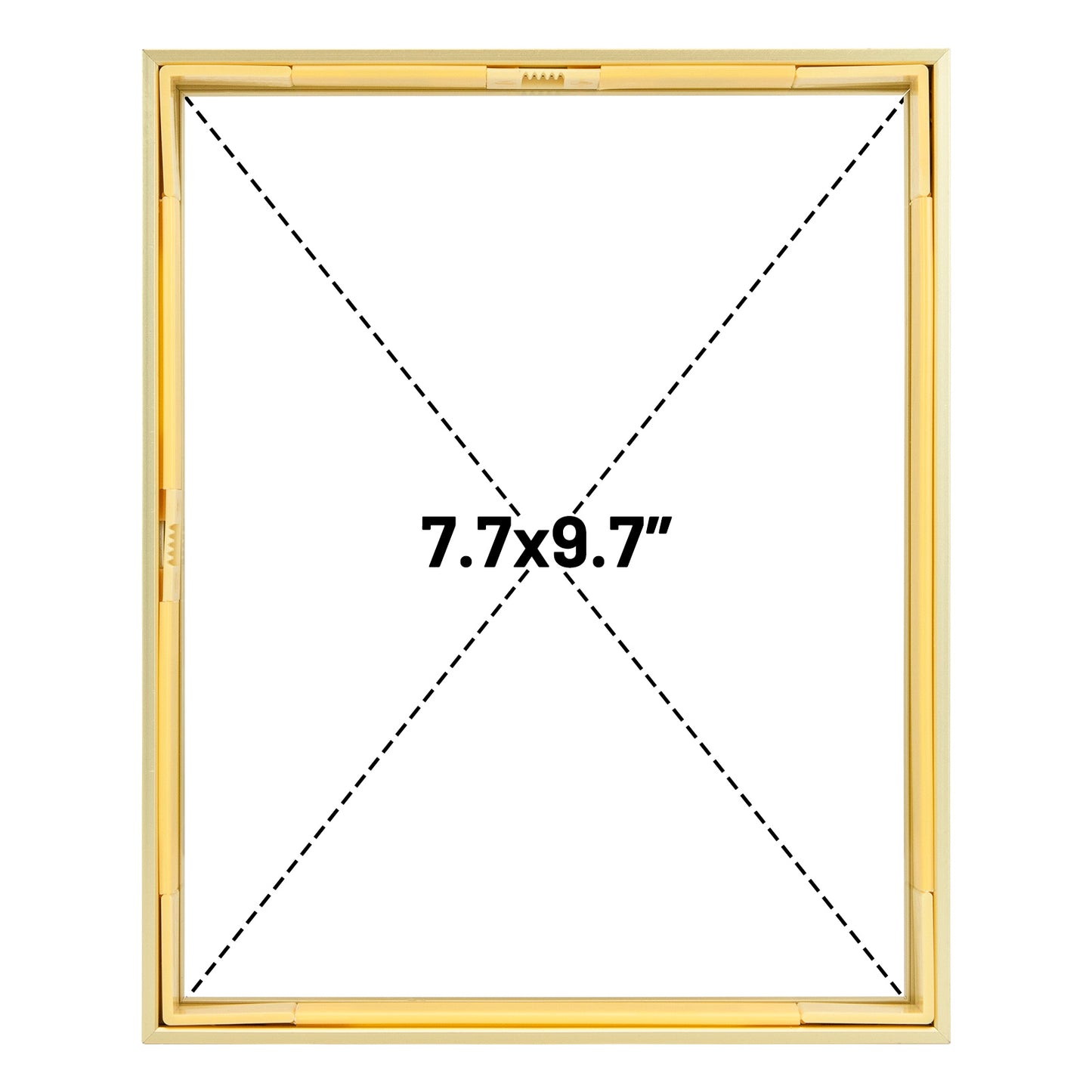 Frametory, Floating Picture Frame 8x10 -Metal Photo Frame - Real Glass - for Wall Mount or Tabletop Displays (12 Pack)