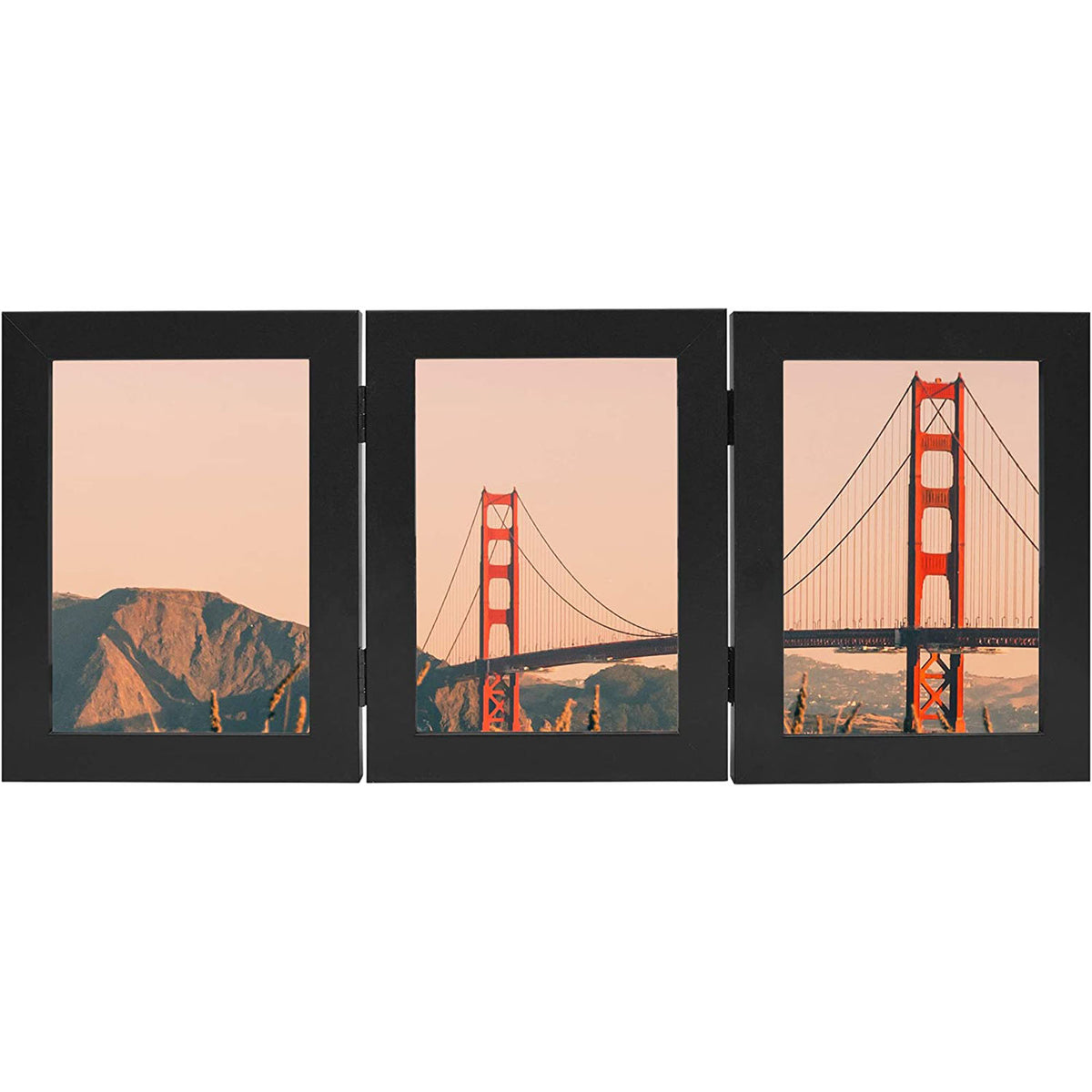Frametory,Three Picture Frame 5x7 Triple Frame (8 Pack)