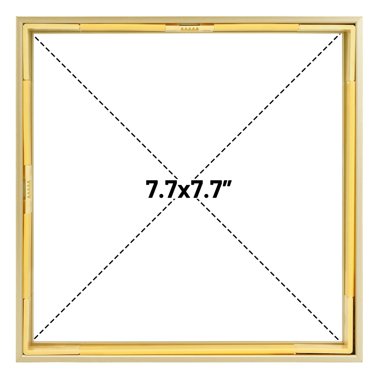 Frametory, Floating Picture Frame 8x8 -Metal Photo Frame - Real Glass - for Wall Mount or Tabletop Displays (12 Pack)