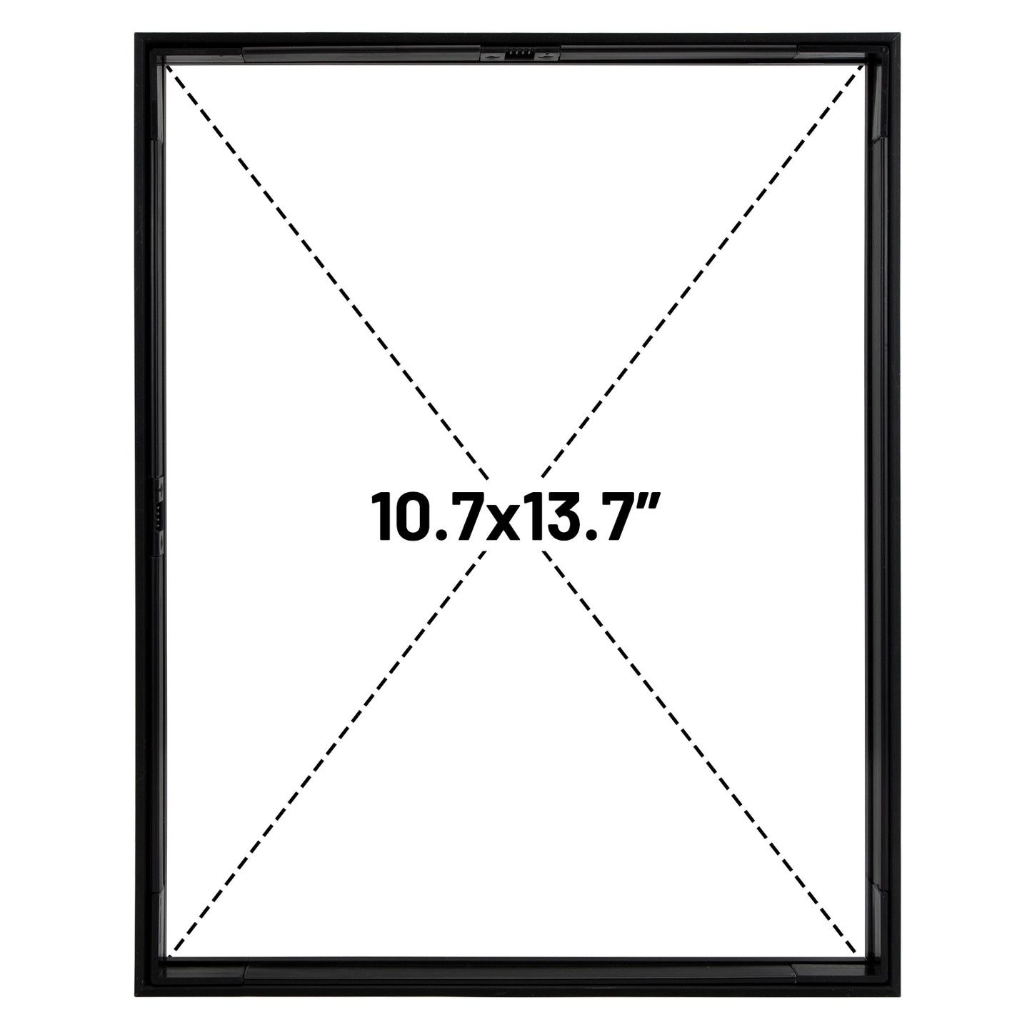 Frametory, 11x14 Floating Picture Frame - Metal Photo Frame - Real Glass - for Wall Mount or Tabletop Displays (6 Pack)