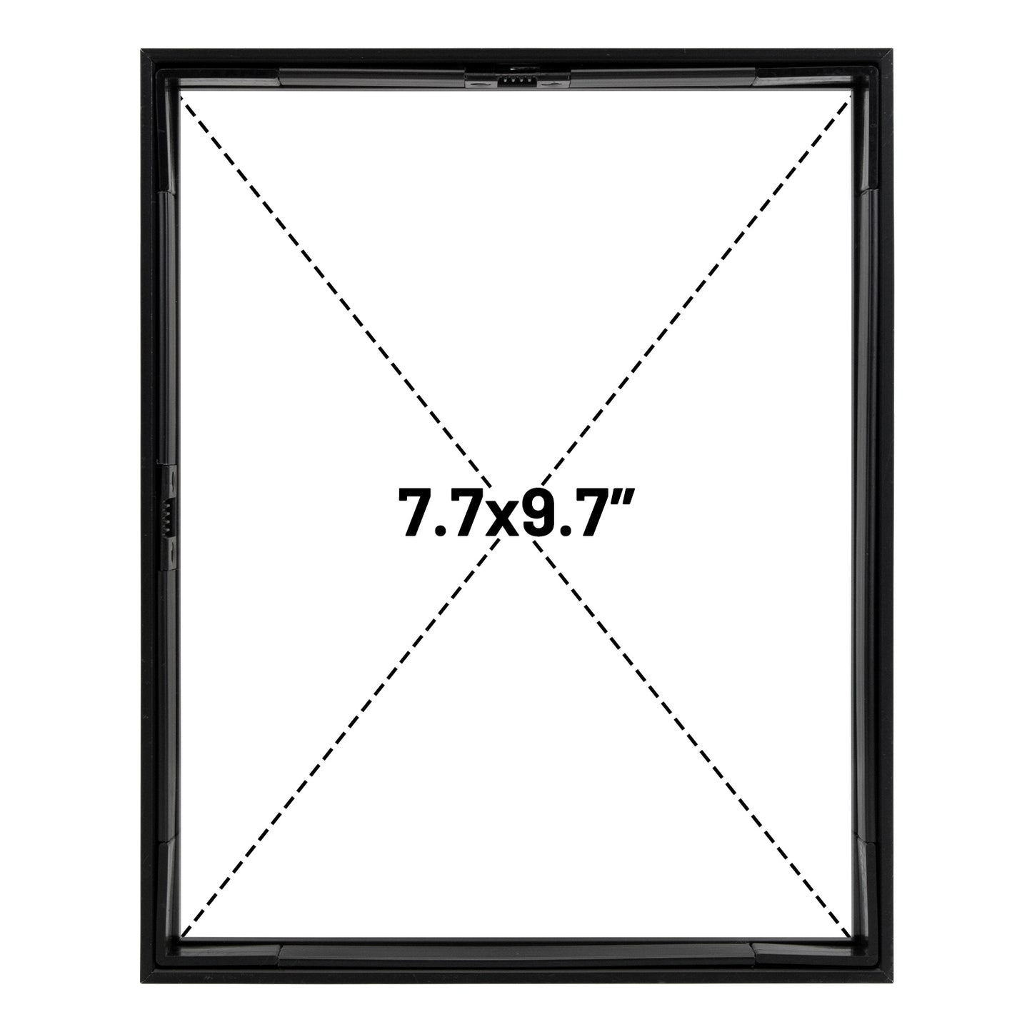 Frametory, Floating Picture Frame 8x10 -Metal Photo Frame - Real Glass - for Wall Mount or Tabletop Displays (12 Pack)