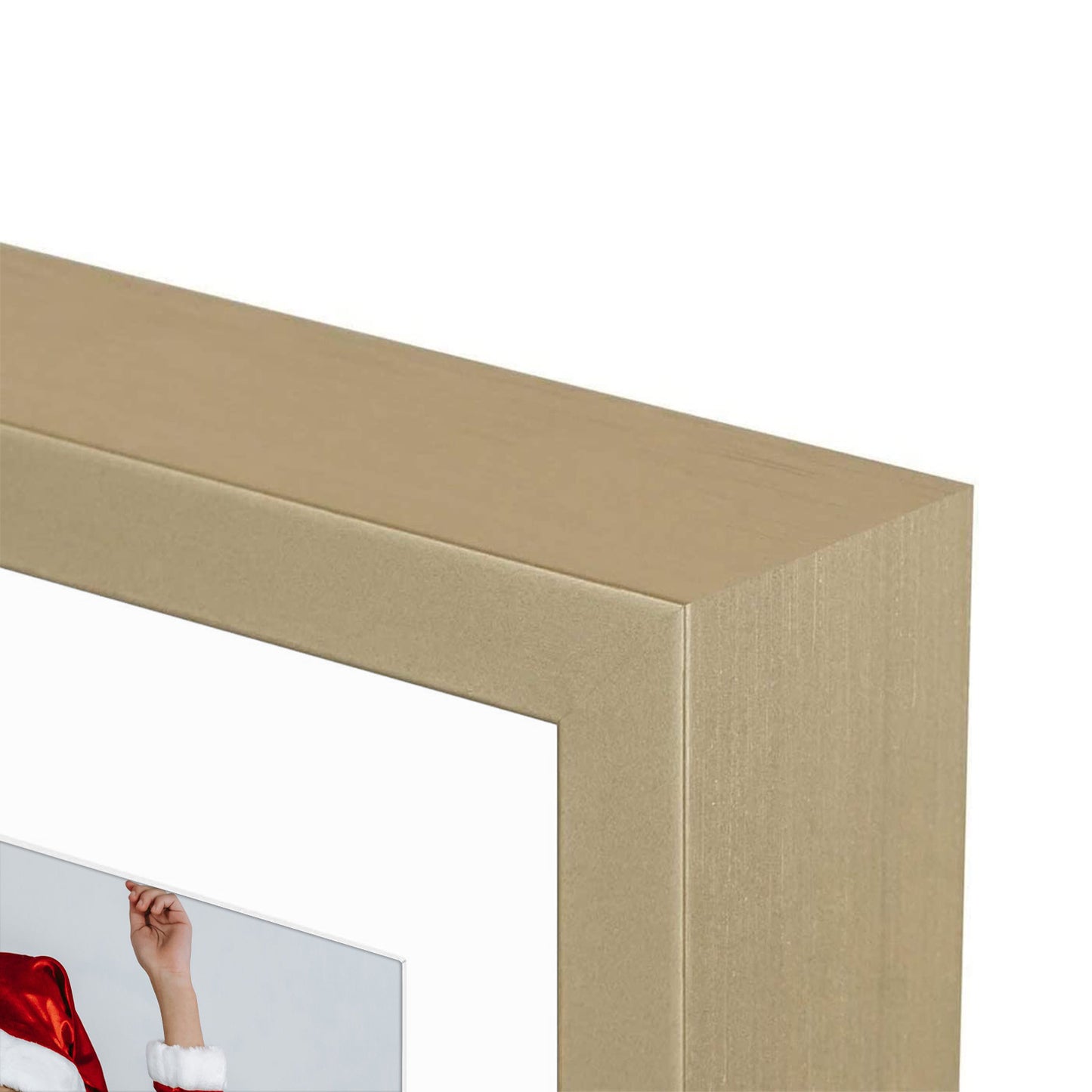 7x14 Gold Metal Picture Frame for Three 4x6 Photos with White Mat (12 Pack)