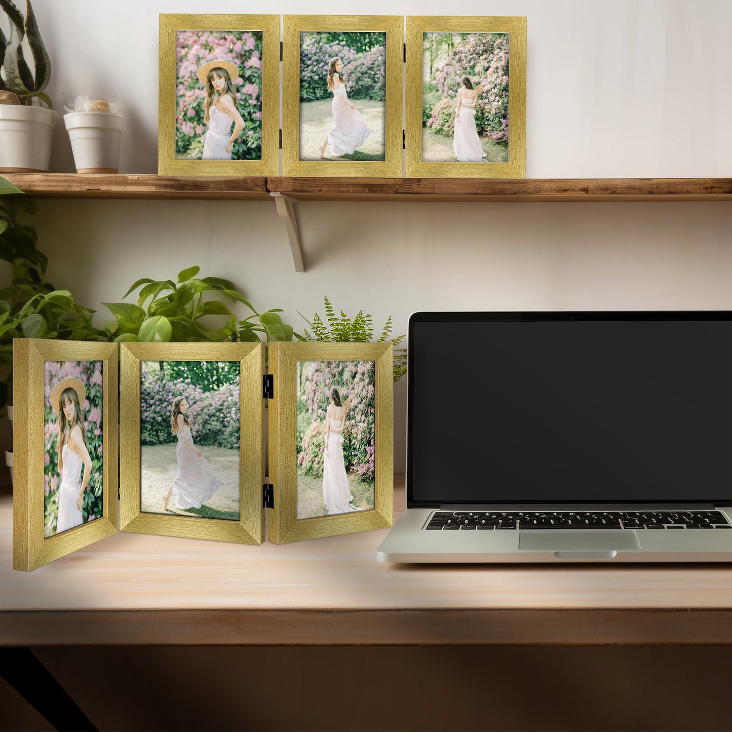 Frametory, Clearance Three Picture Frame 5x7 Triple Frame (8 Pack)