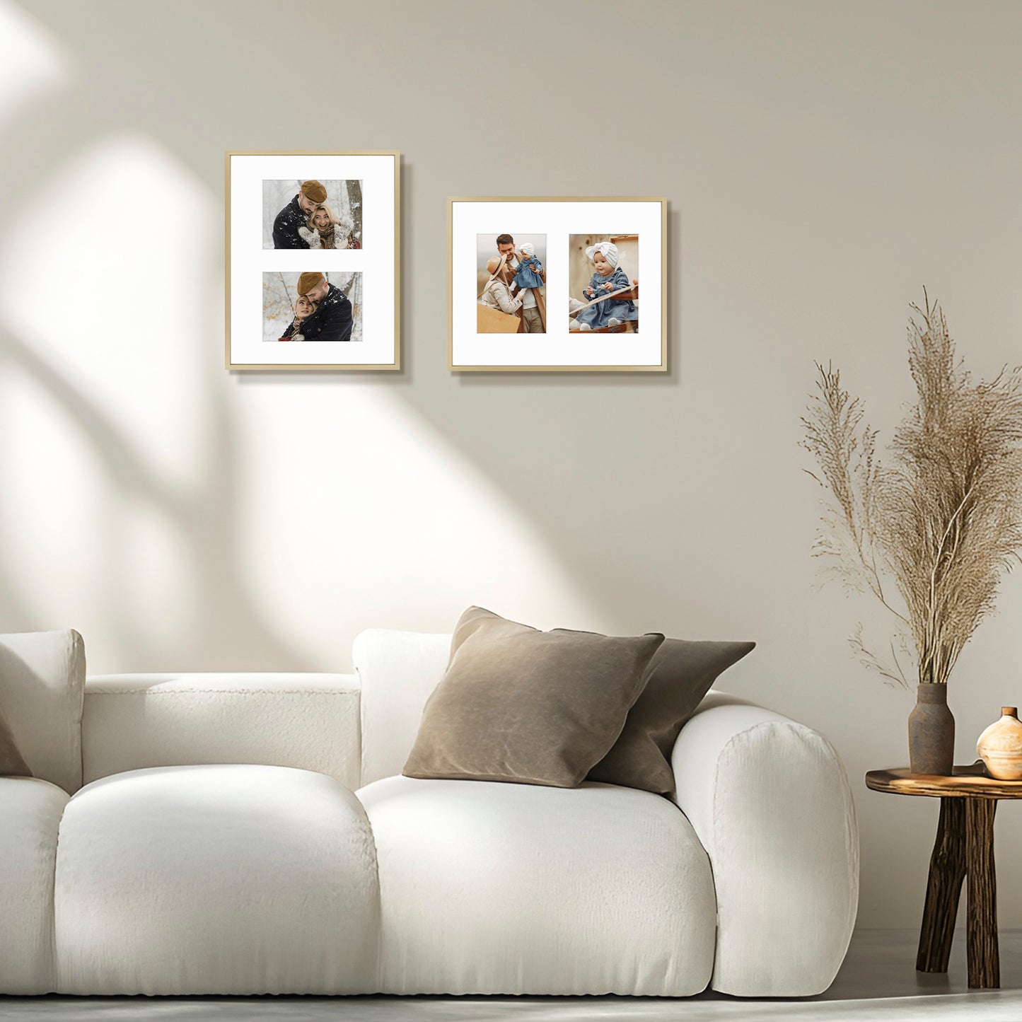 11x14 Gold Metal Picture Frame for Two 5x7 Photos and White Mat (6 Pack)