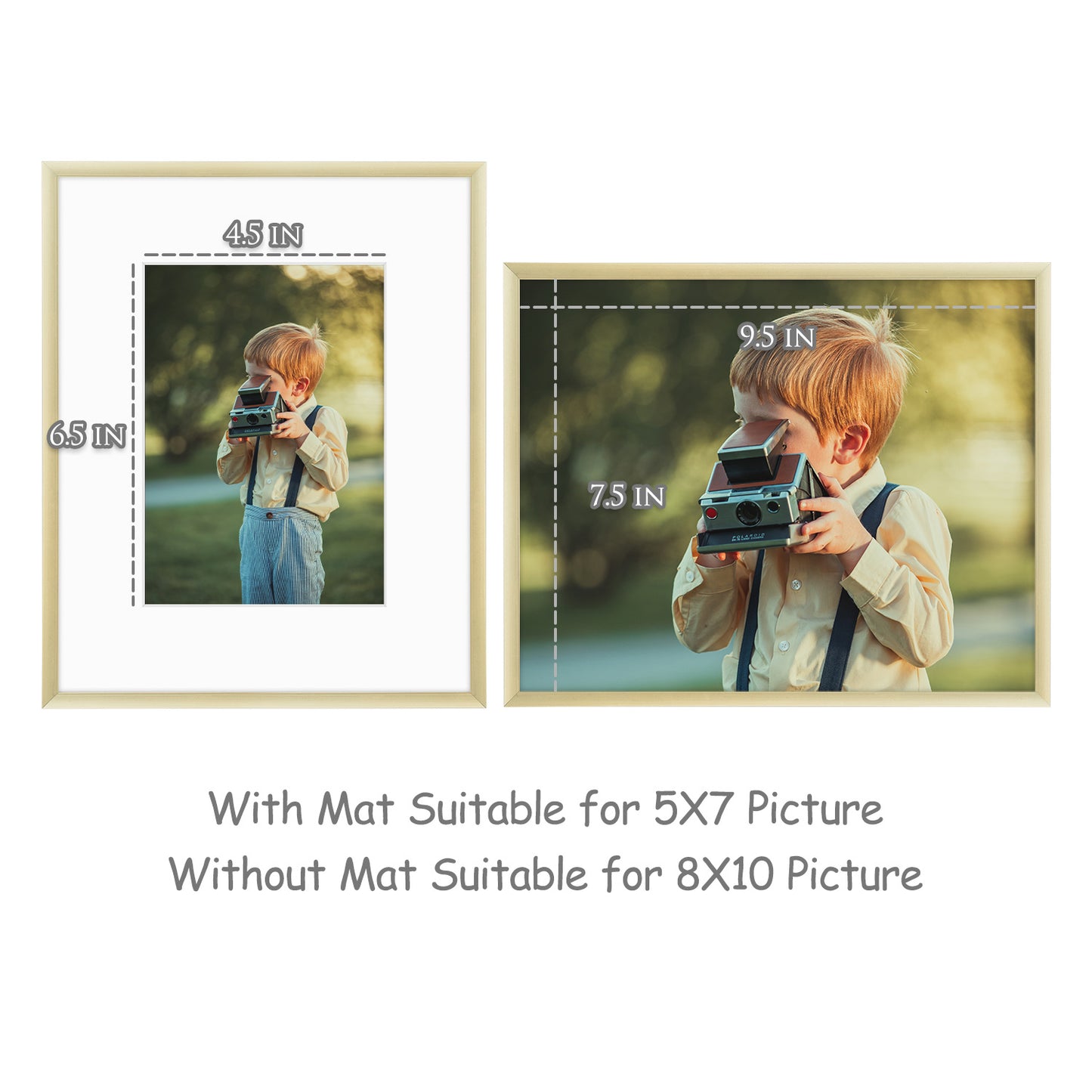 8x10 Metal Picture Frame for 5x7 Photo with White Mat and Real Glass(12 Pack)
