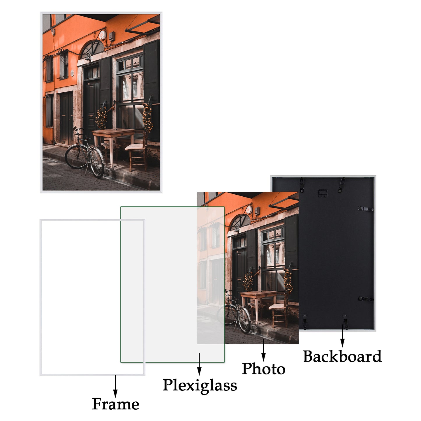 Frametory, 12x18 Silver Aluminum Picture Frame, Wall Display, Acrylic Glass Front Aluminum Great for Portraits, Family Photos, Engagements, and Weddings (10 Pack)