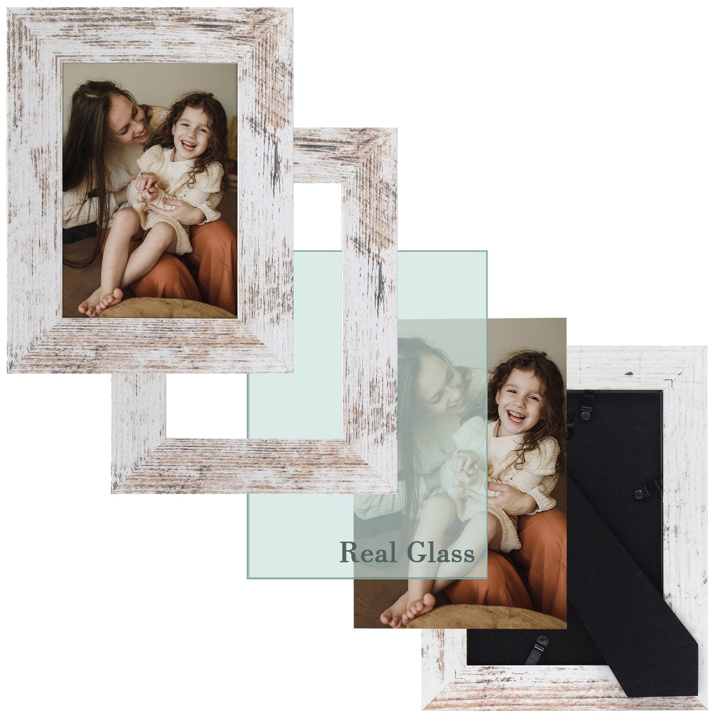 5x7 Picture Frame With Real Glass (12 Pack)