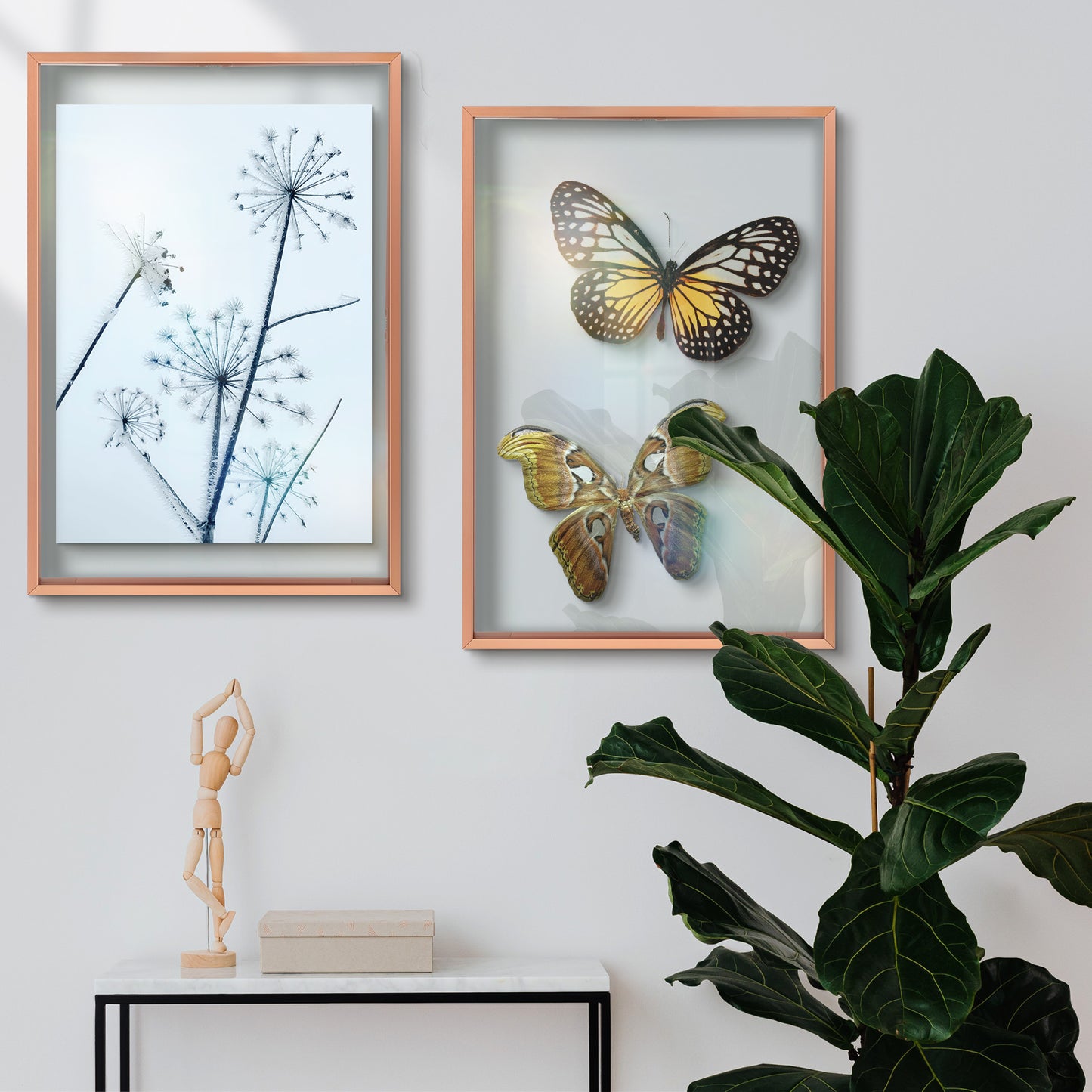 Clearance 12x18 Aluminum Floating Frame Rose Gold (6 Pack)