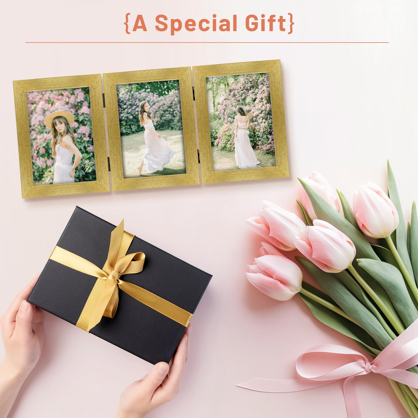 Frametory, Clearance Three Picture Frame 5x7 Triple Frame (8 Pack)
