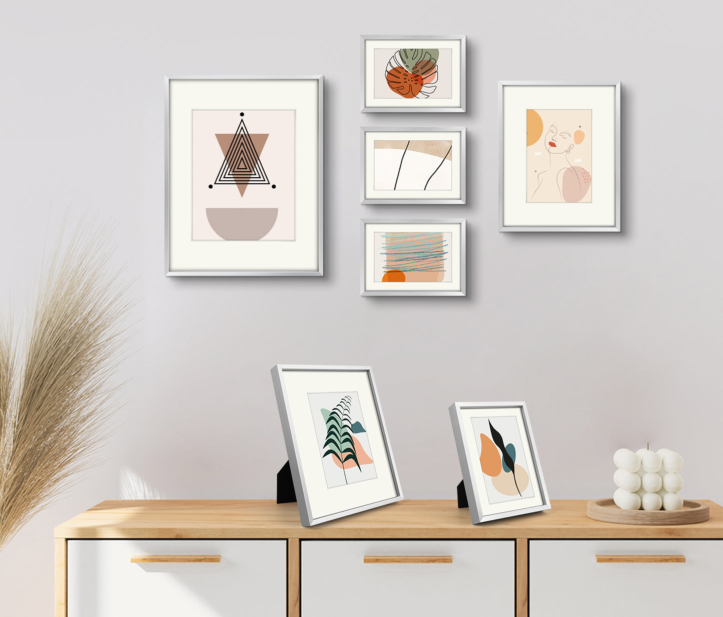 Frametory, Clearance Aluminum Picture Frames Rose Gold Gallery Wall Kit (28 Pack)