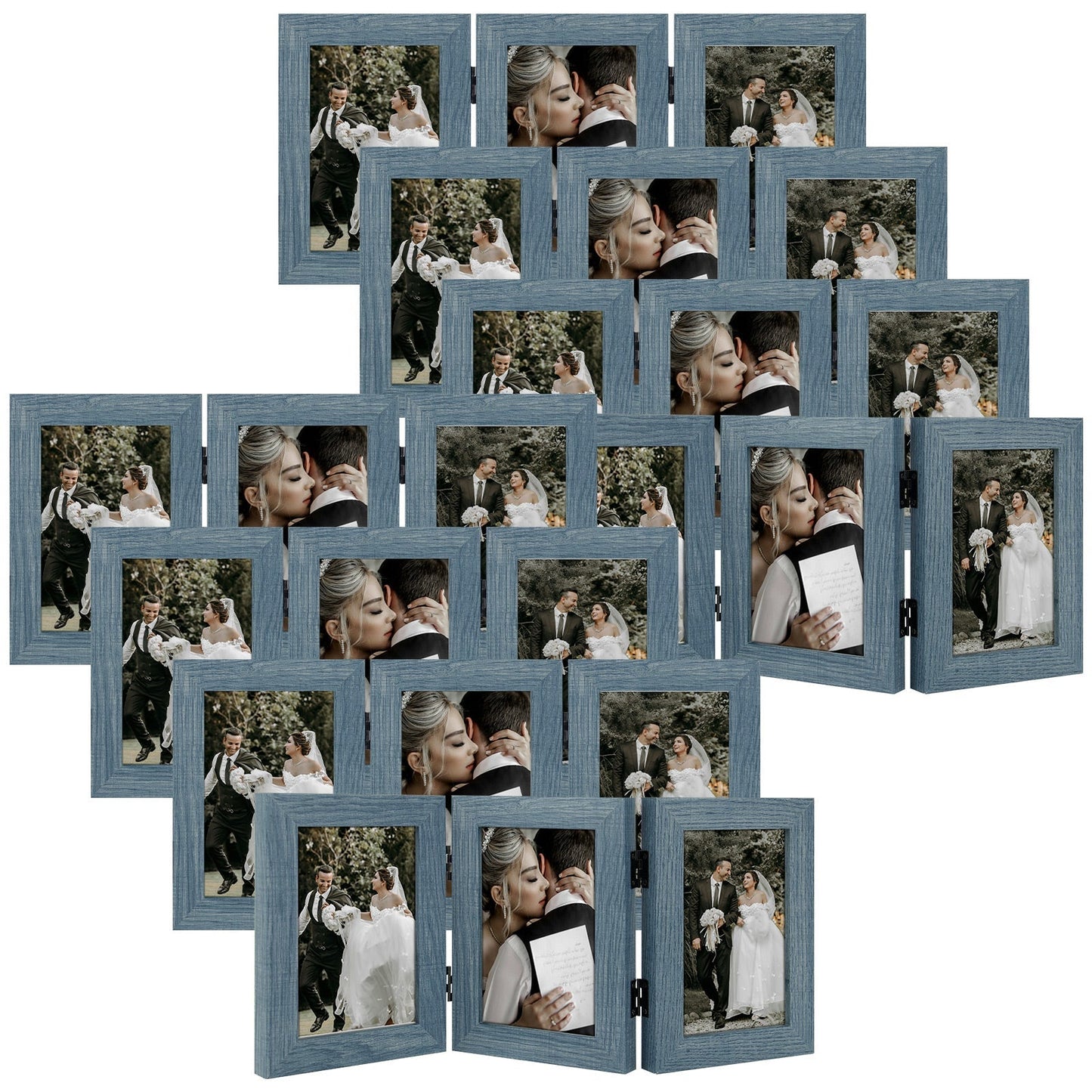 Frametory,4x6 Three Picture Frame for Three 4x6 Pictures (8 Pack)