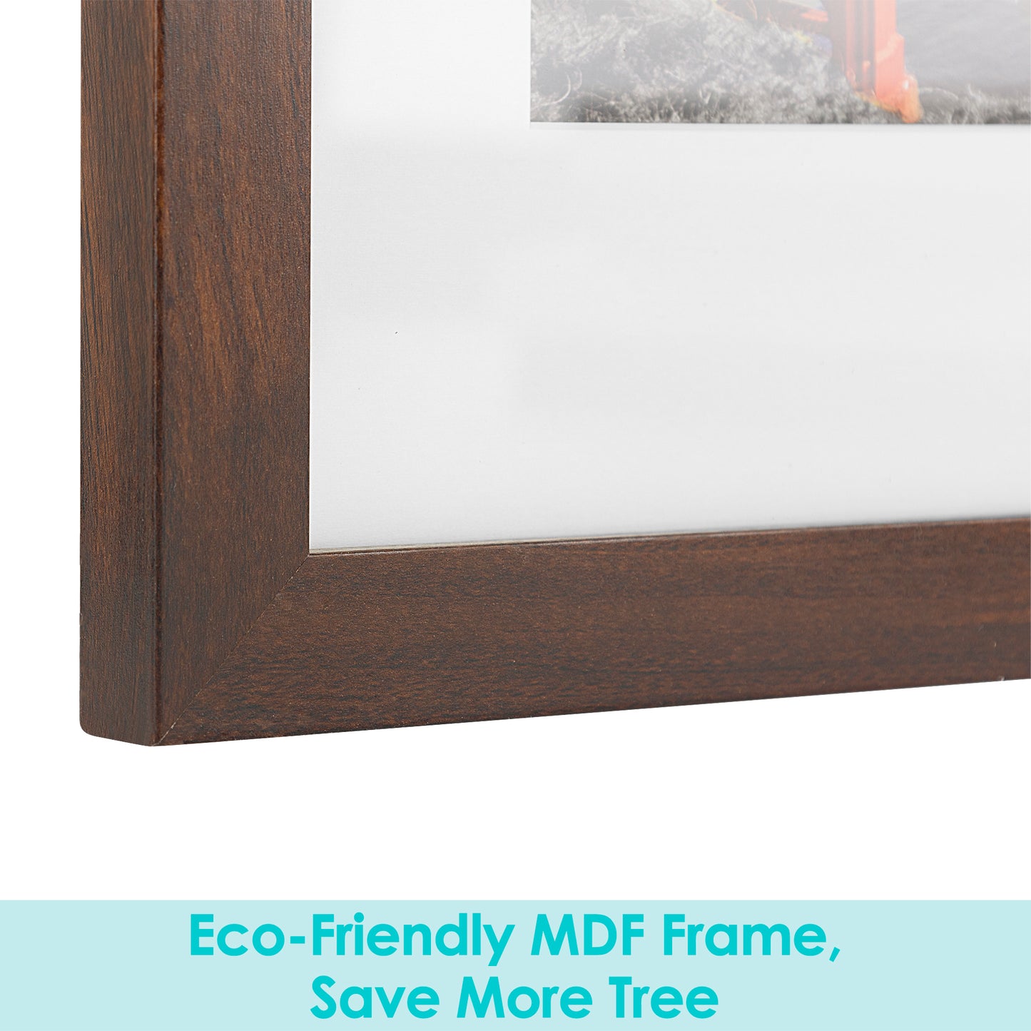 Frametory, 9x12 Picture Frame with White Mat for 6x8 Photo (8 Pack)