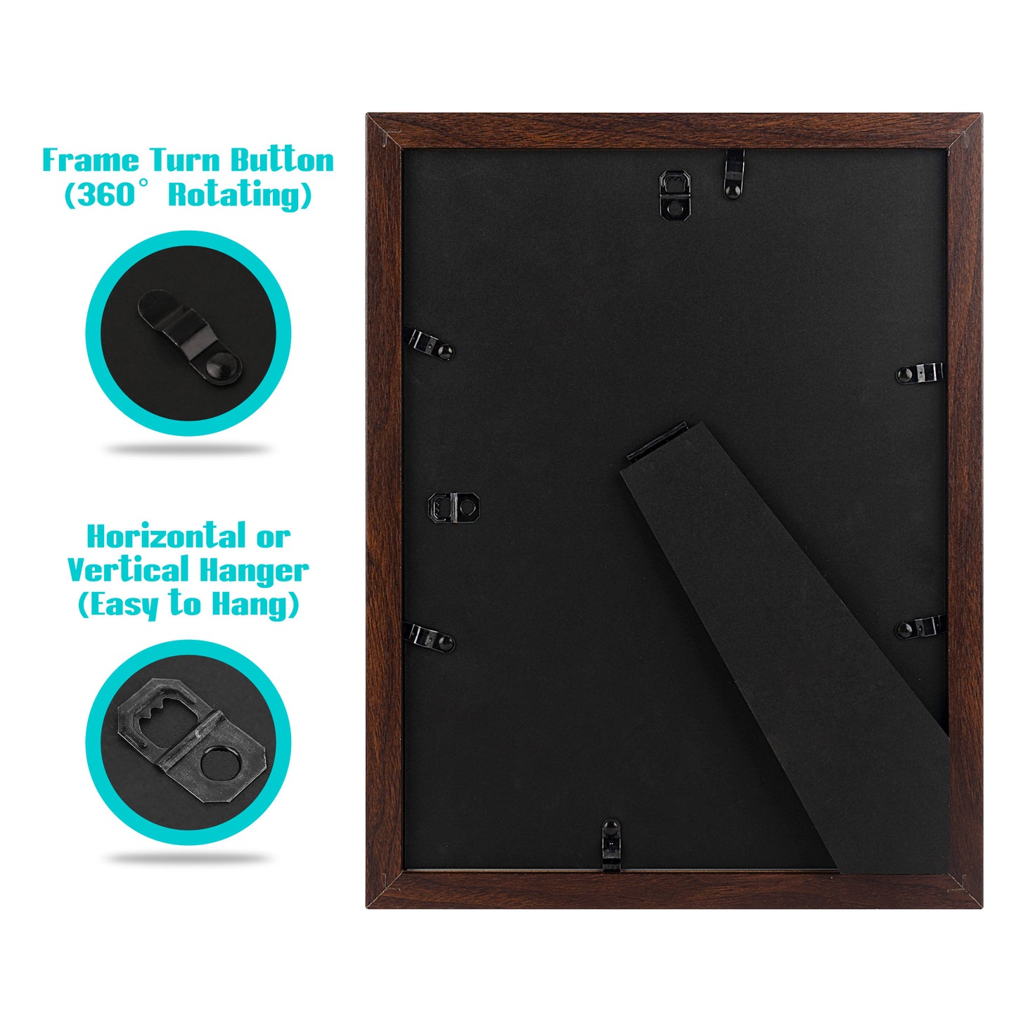 Frametory, 9x12 Picture Frame with White Mat for 6x8 Photo (8 Pack)